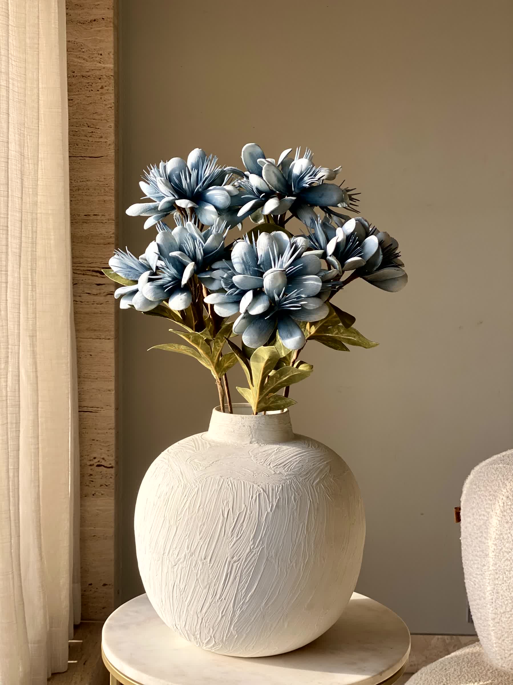 Artificial Peruvian Lily Stem - Blue (One Stem)