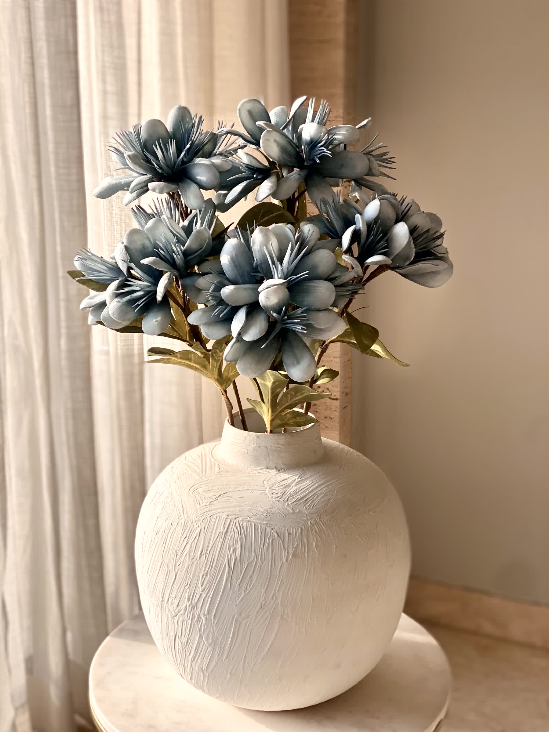 Artificial Peruvian Lily Stem - Blue (One Stem)