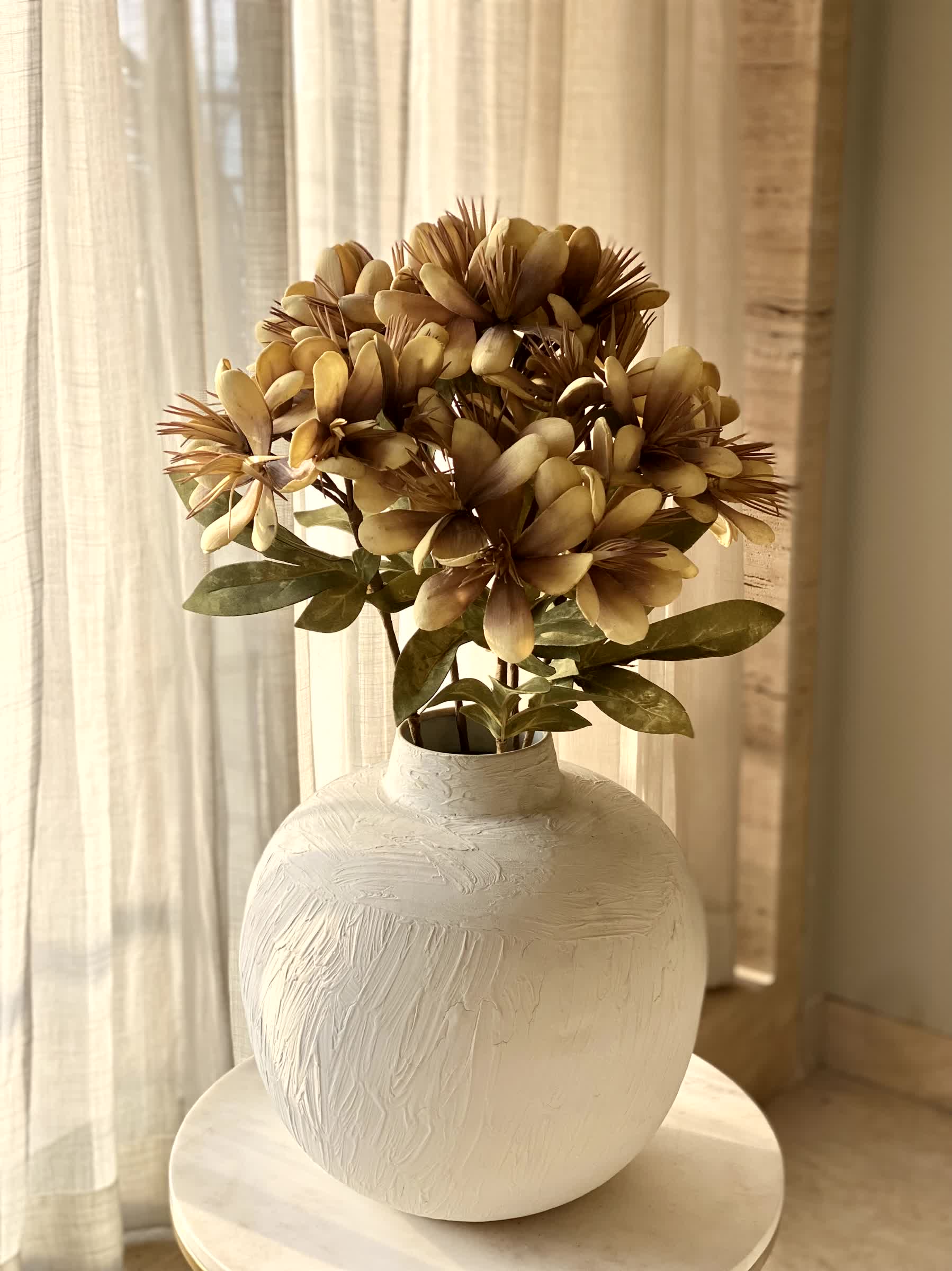 Artificial Peruvian Lily Stem - Yellow (One Stem)