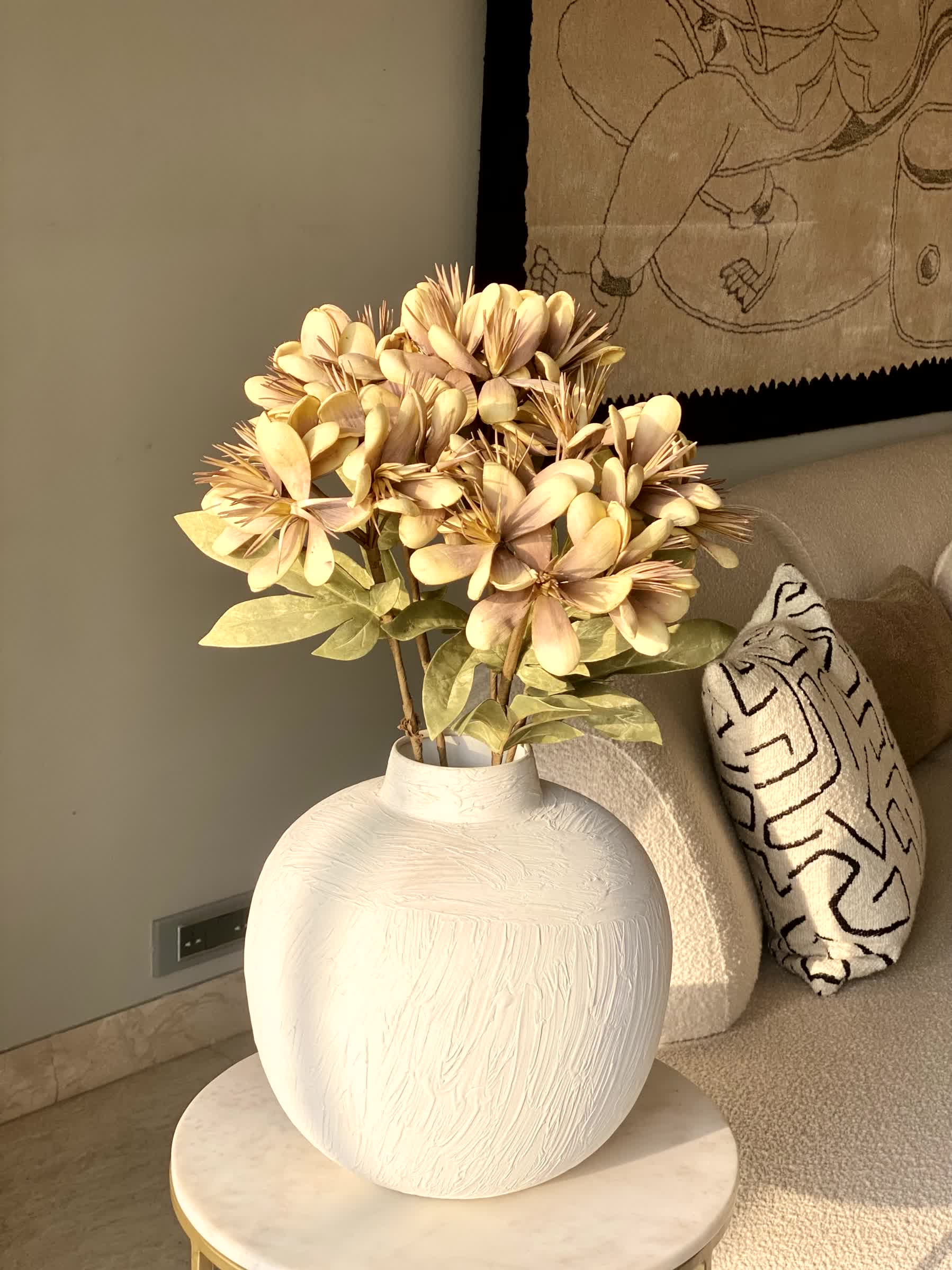 Artificial Peruvian Lily Stem - Yellow (One Stem)