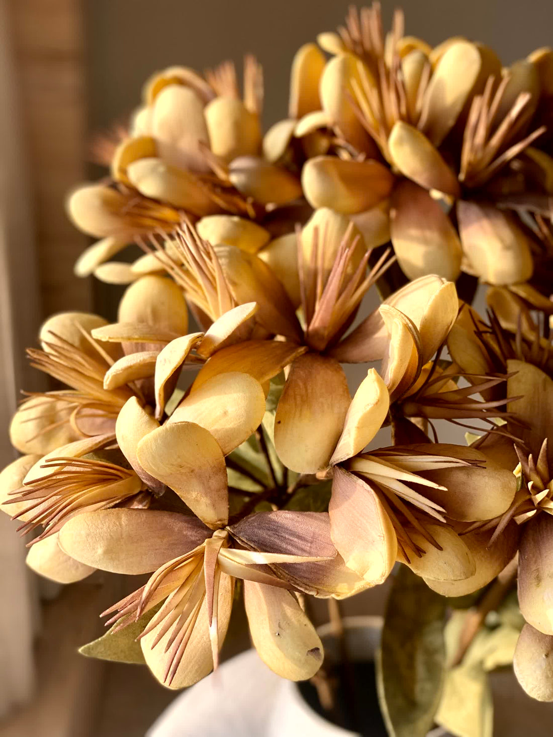 Artificial Peruvian Lily Stem - Yellow (One Stem)