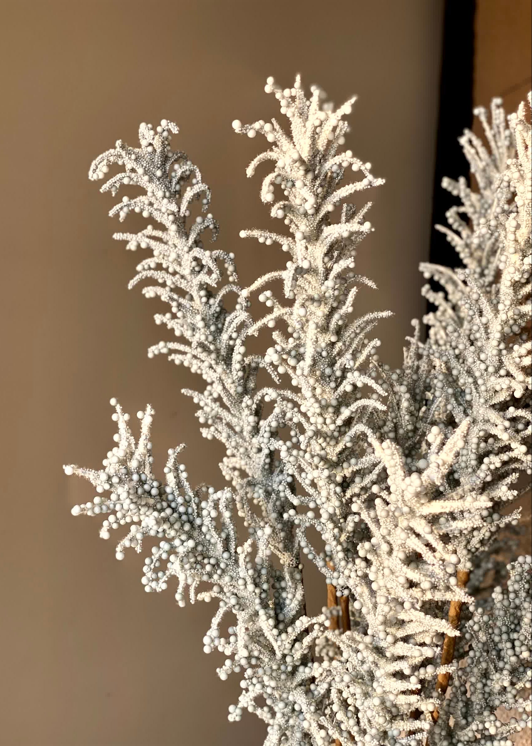 Artificial Pampas Reed Stem - Blue (One Stem)