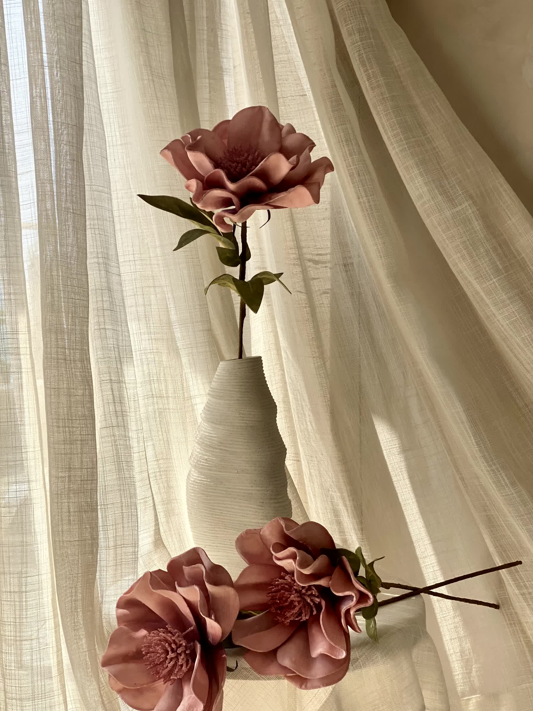 Artificial Daffodil Flower Stem - Pink (One Stem)