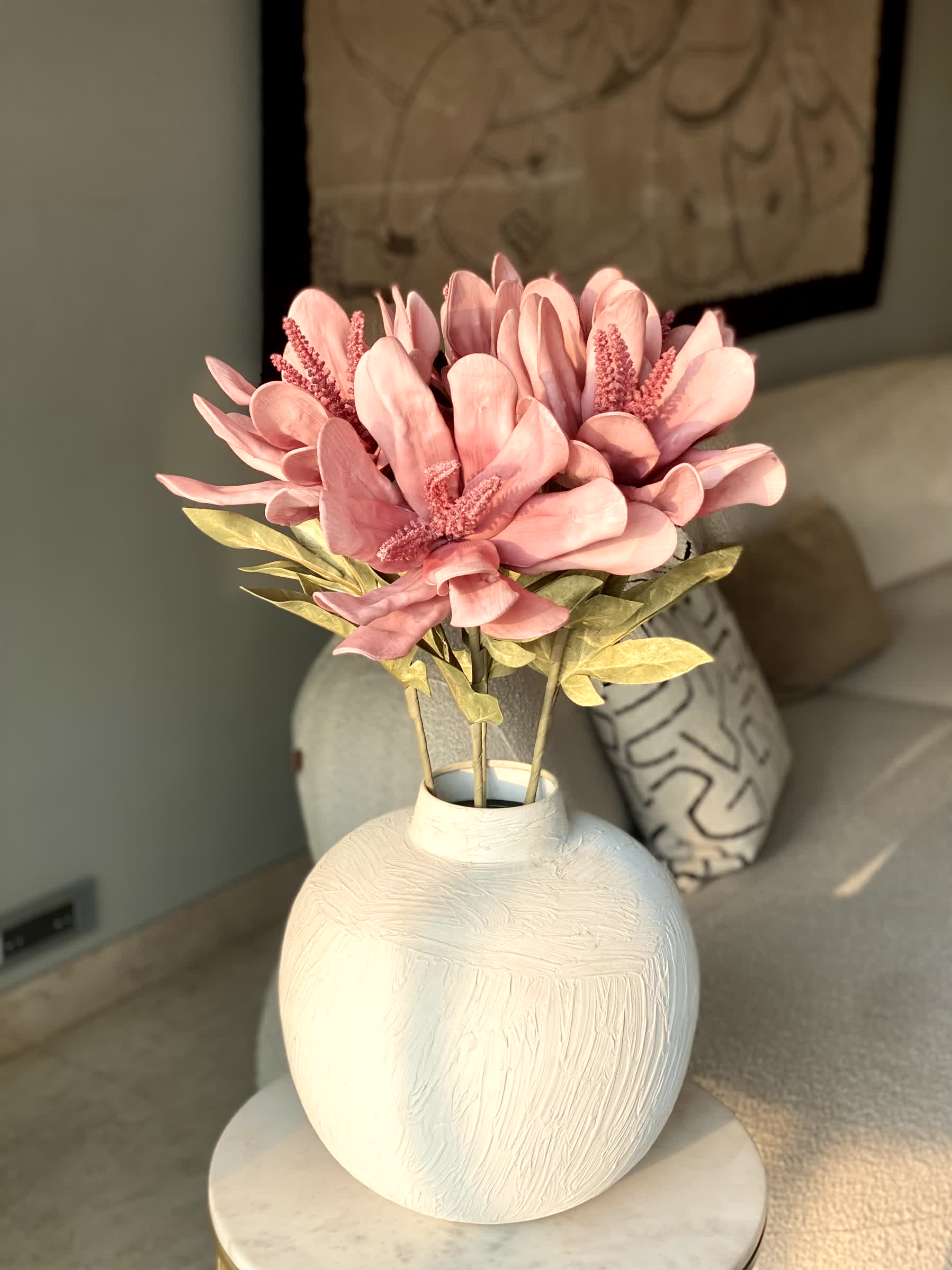 Artificial Lily Flower Stem - Pink (One Stem)