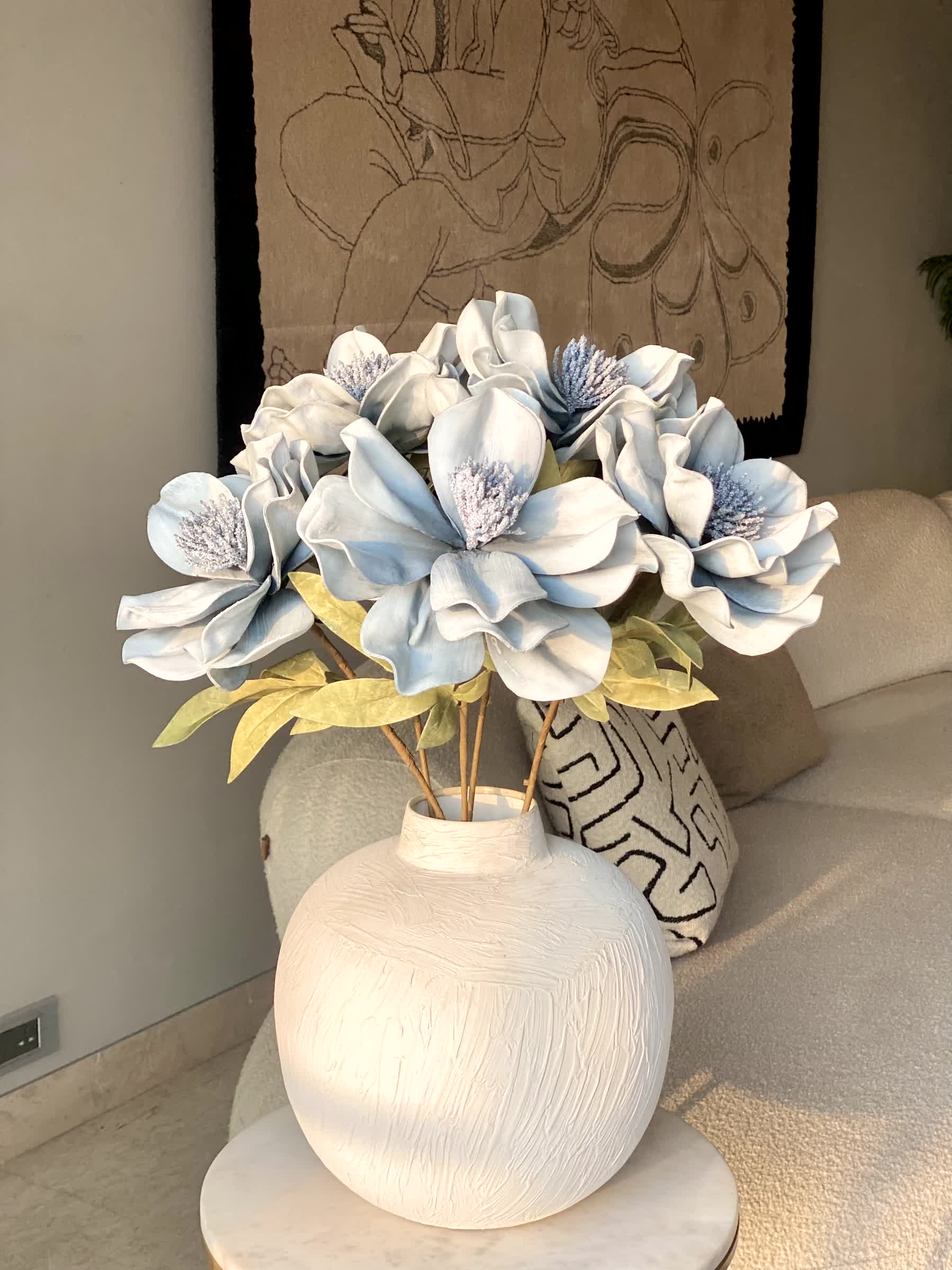 Artificial Daffodil Flower Stem - Blue (One Stem)