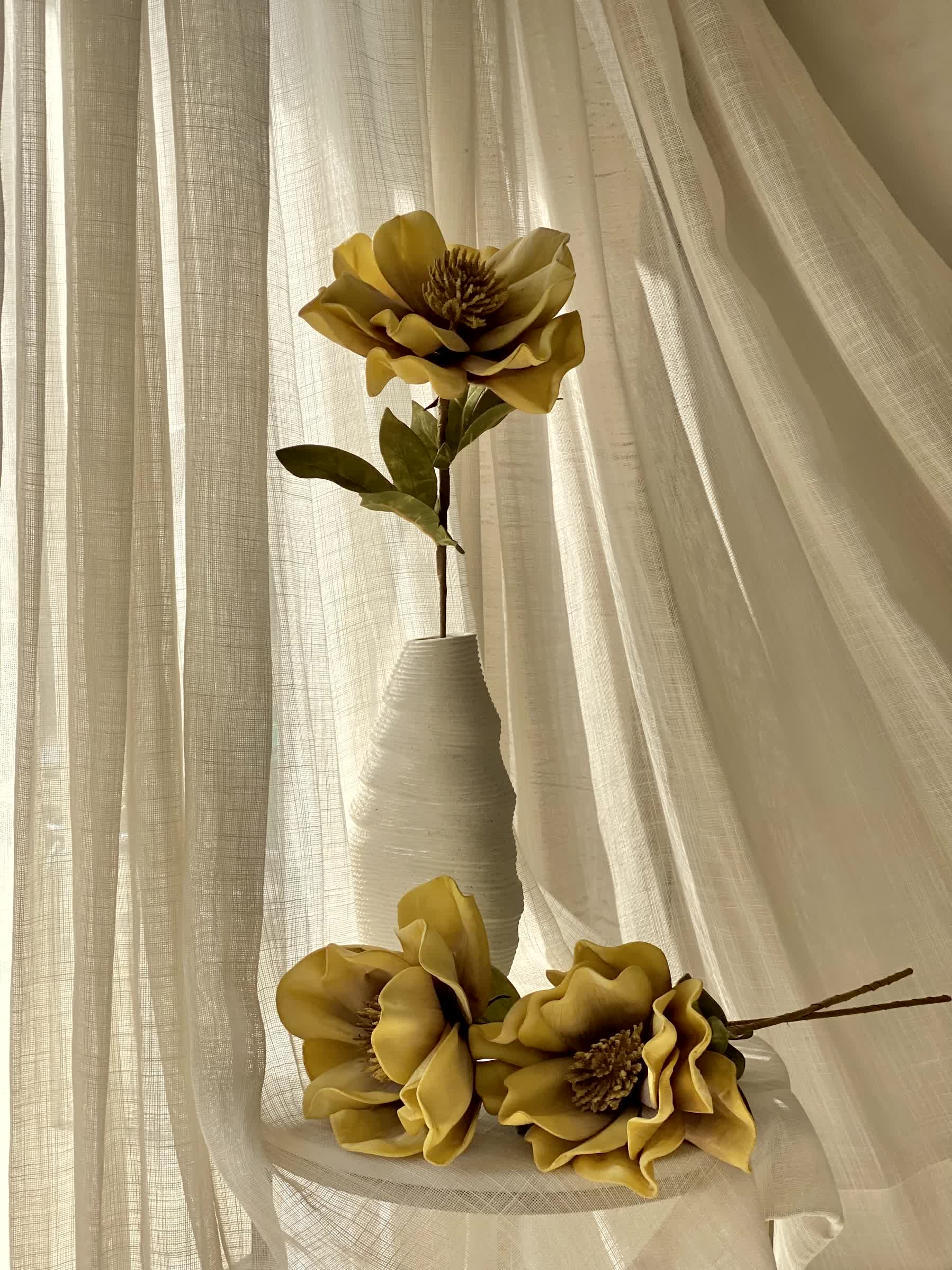 Artificial Daffodil Flower Stem - Yellow (One Stem)