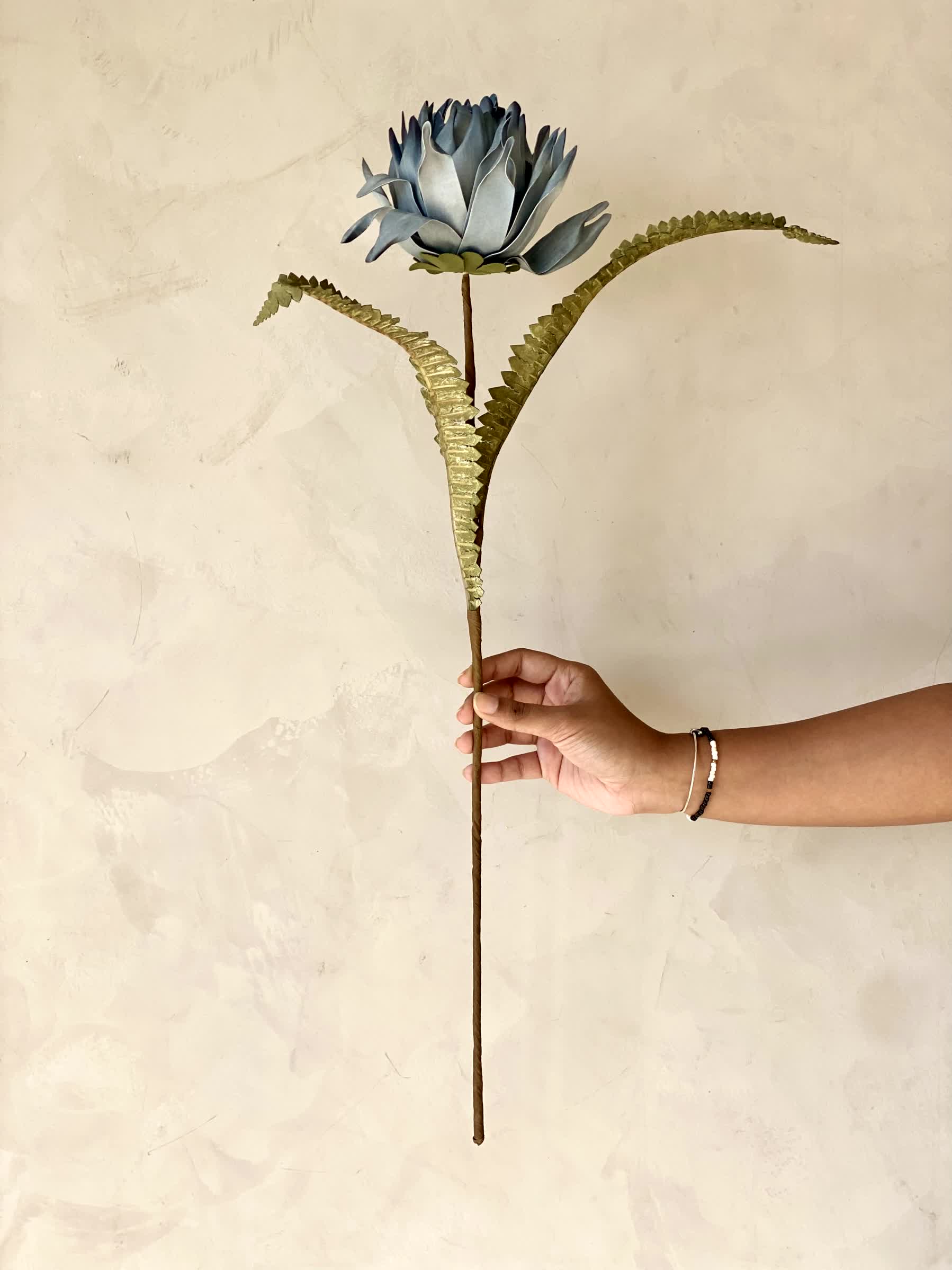 Artificial May Portea Flower Stem - Blue (One Stem)