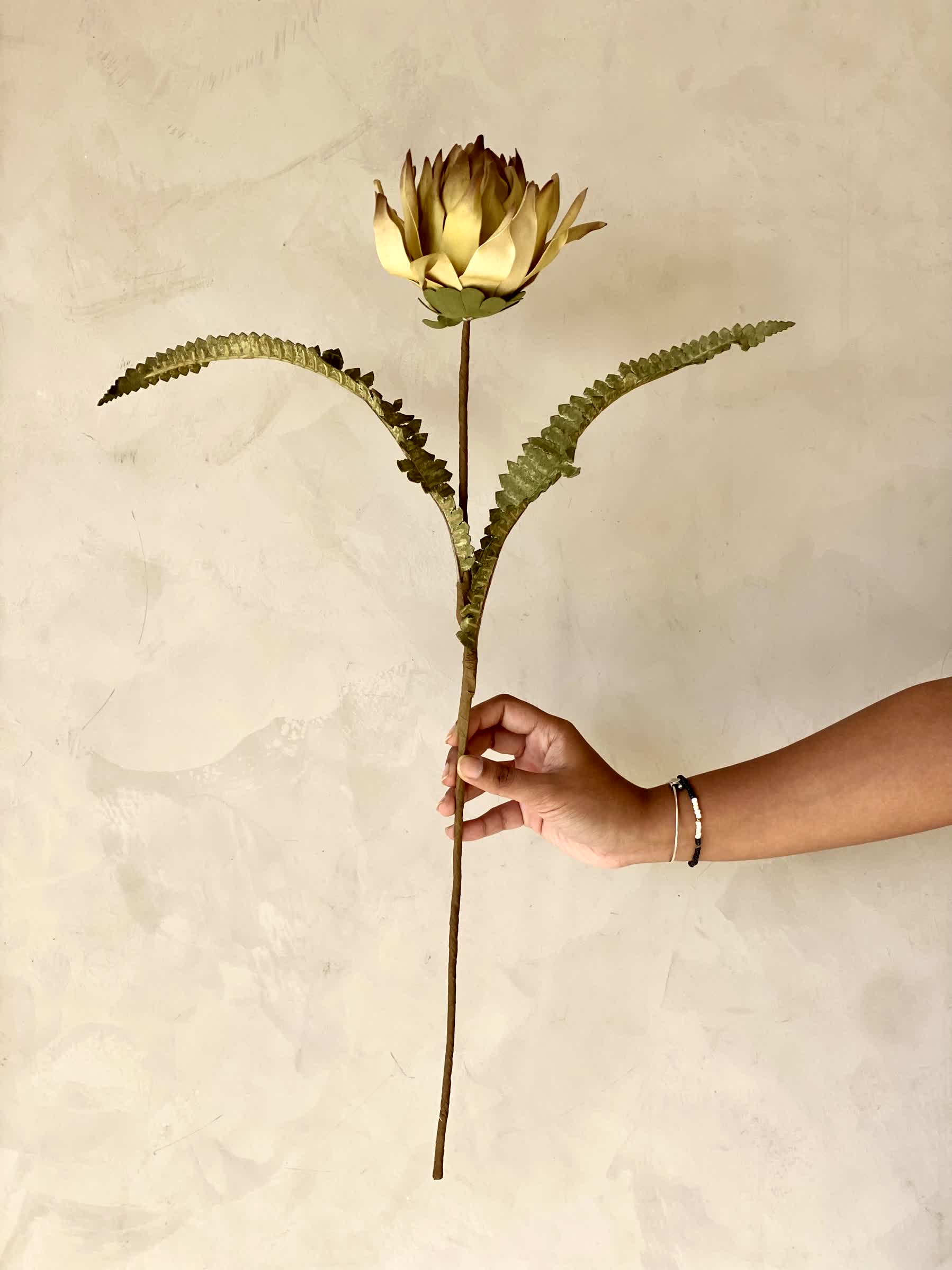 Artificial May Portea Flower Stem - Yellow (One Stem)