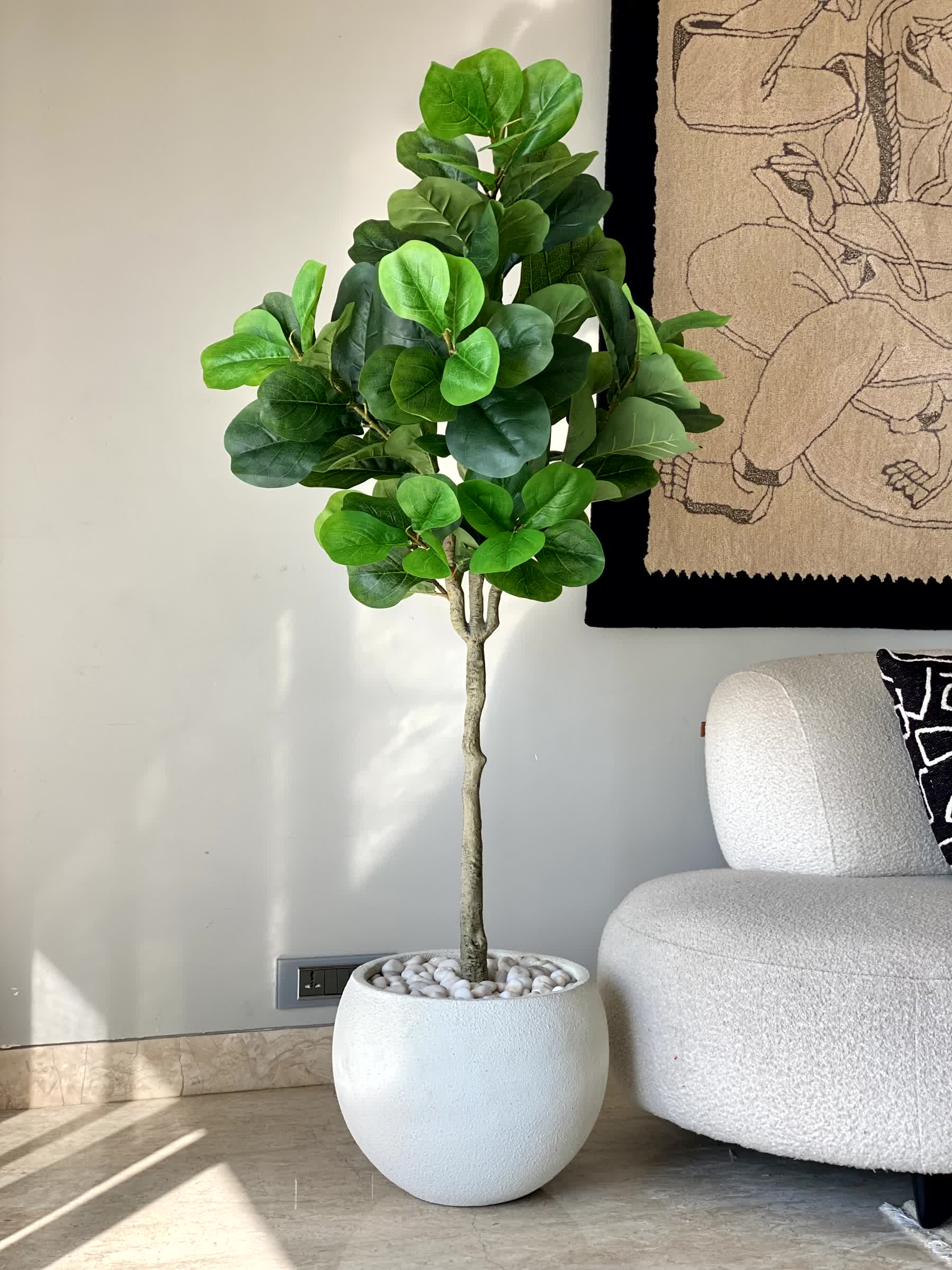 Artificial Decadent Fiddle Plant - 5.5 Feet