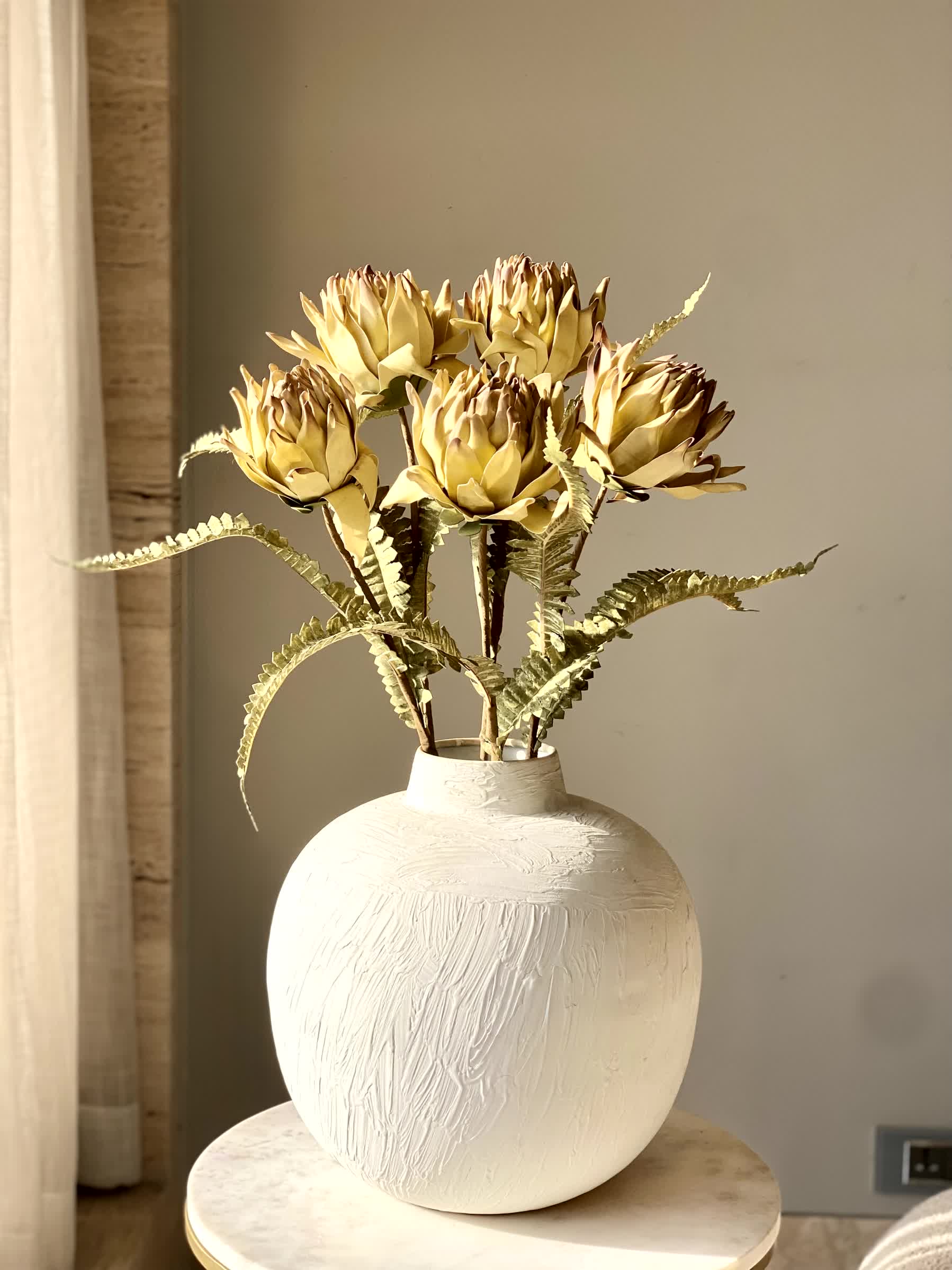 Artificial May Portea Flower Stem - Yellow (One Stem)