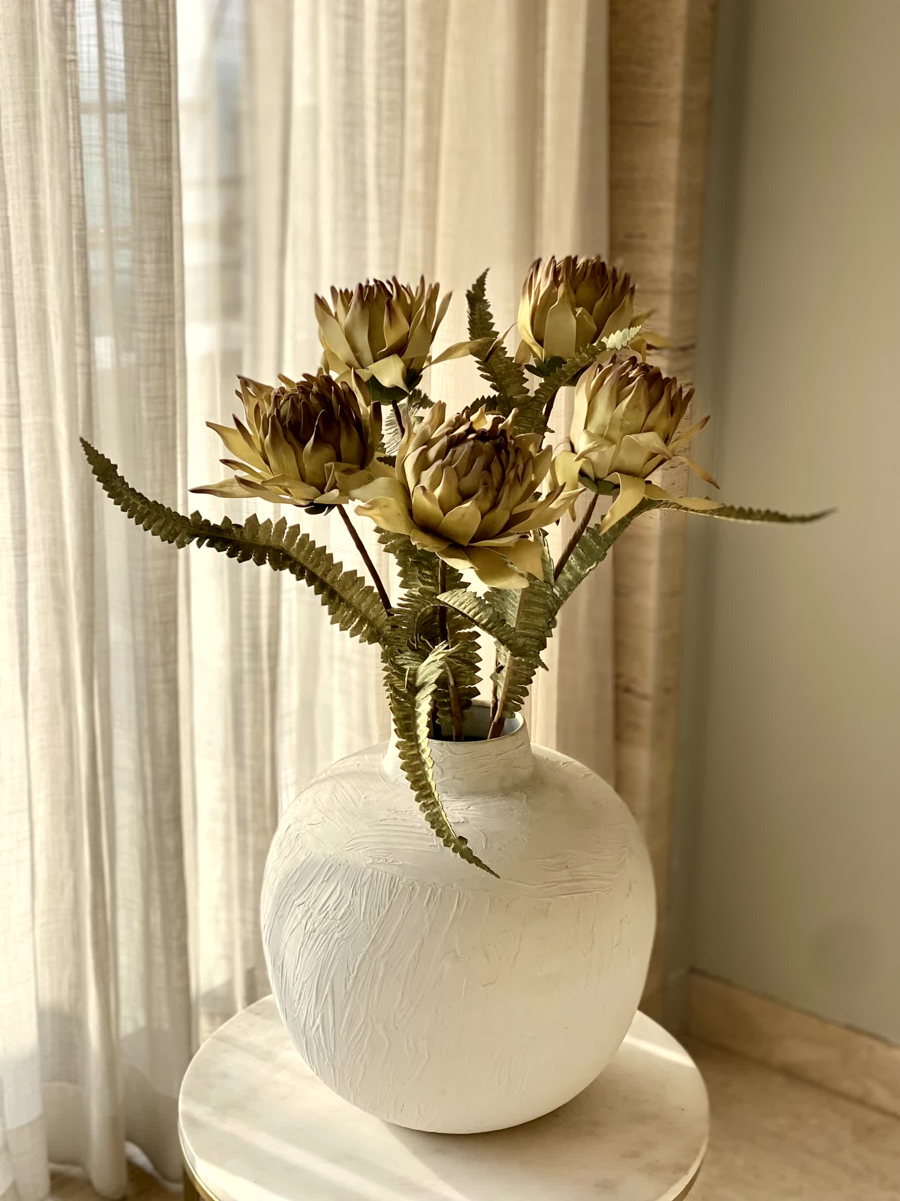 Artificial May Portea Flower Stem - Yellow (One Stem)
