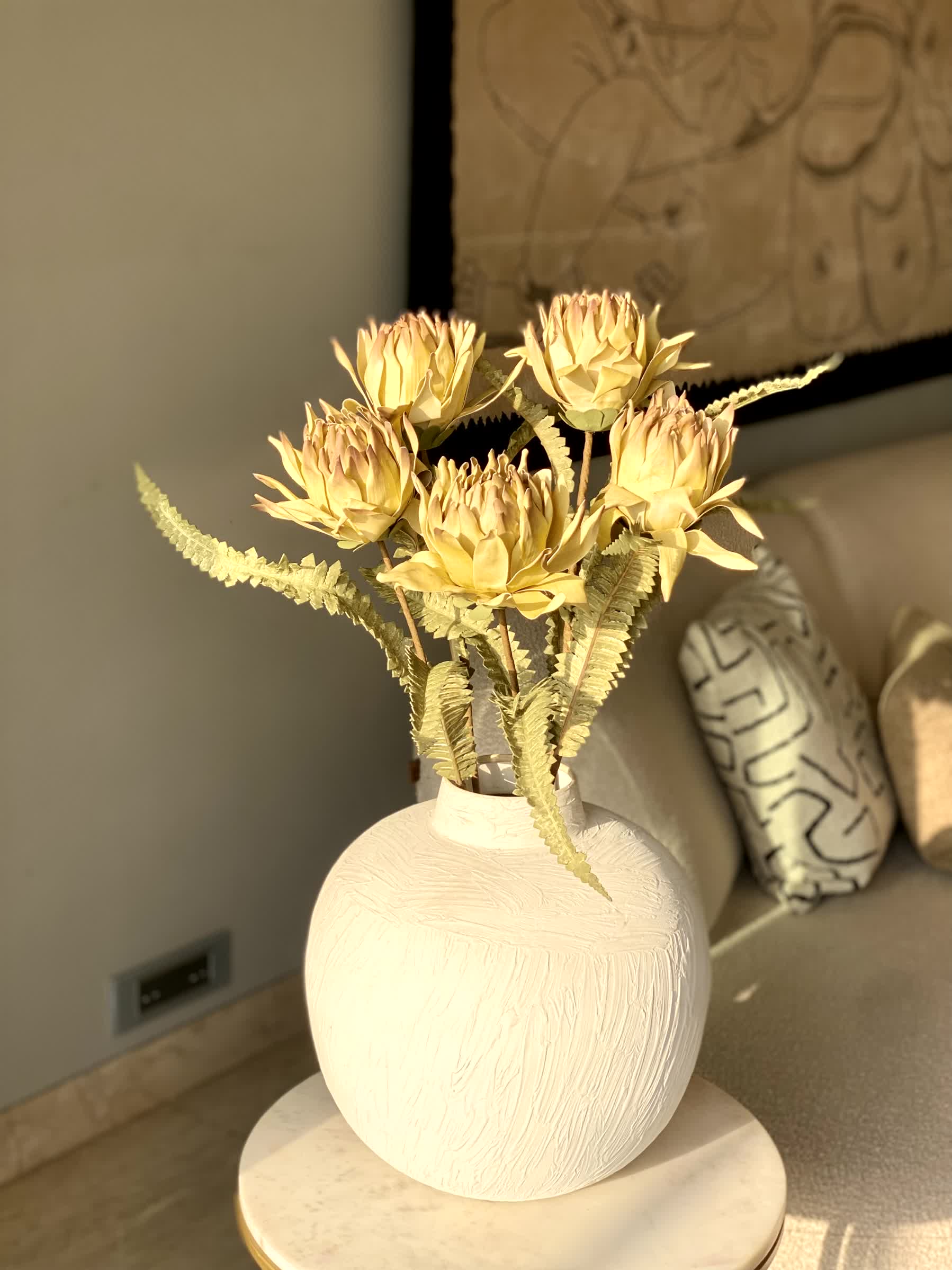 Artificial May Portea Flower Stem - Yellow (One Stem)