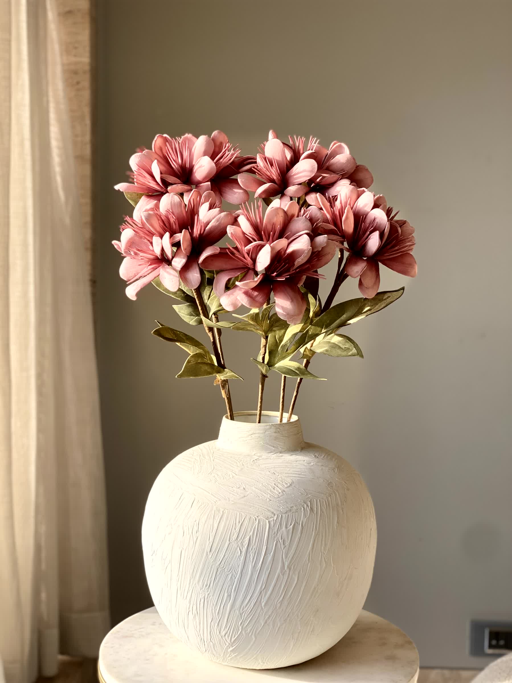 Artificial Peruvian Lily Stem - Pink (One Stem)