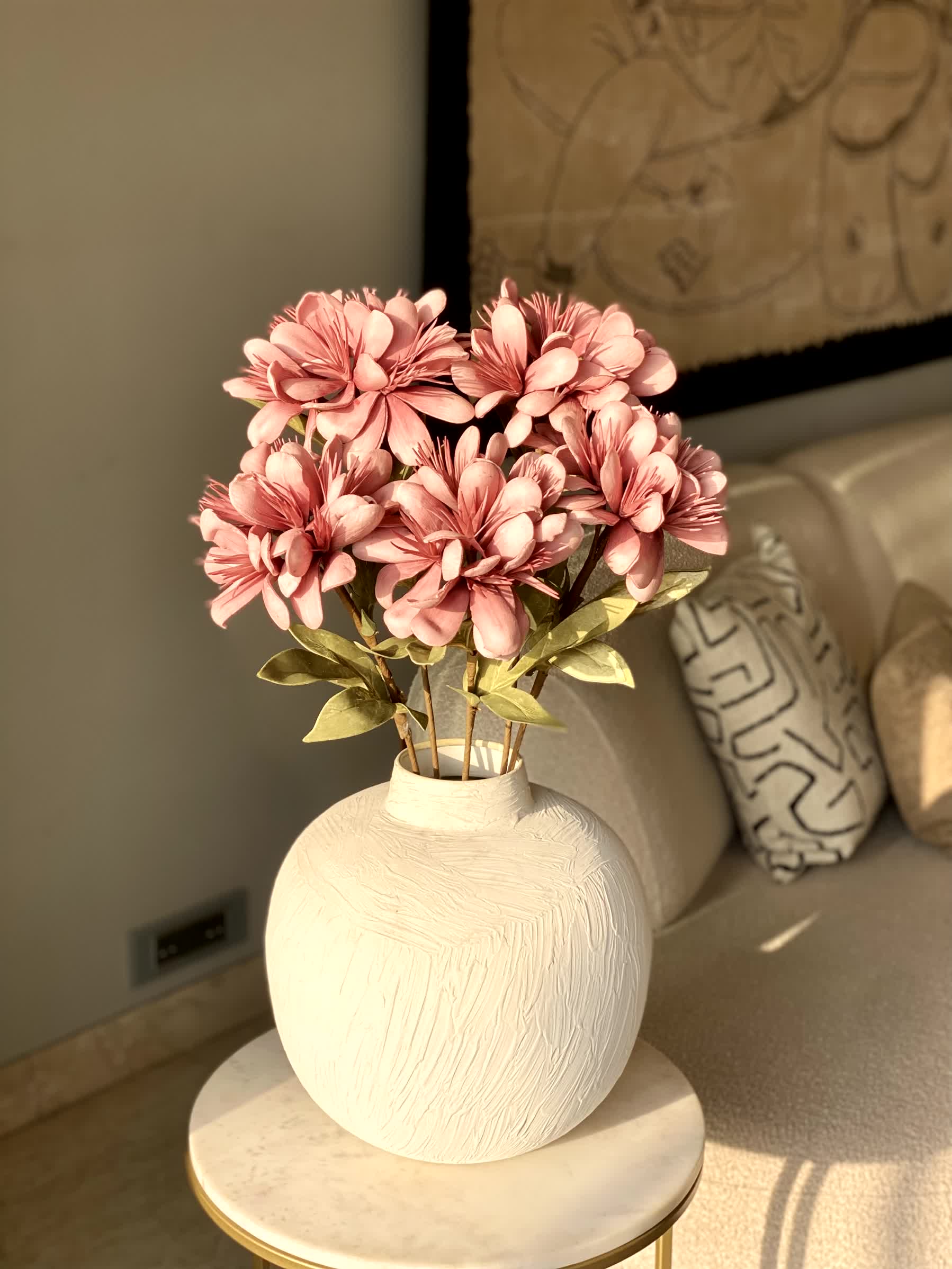 Artificial Peruvian Lily Stem - Pink (One Stem)