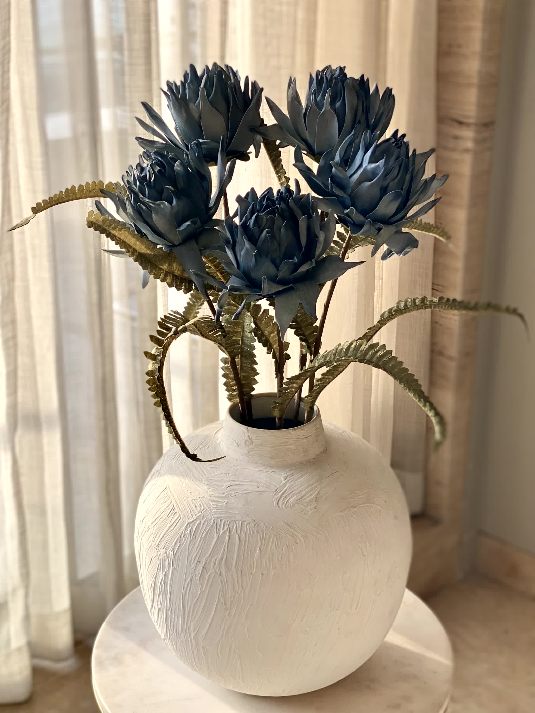 Artificial May Portea Flower Stem - Blue (One Stem)
