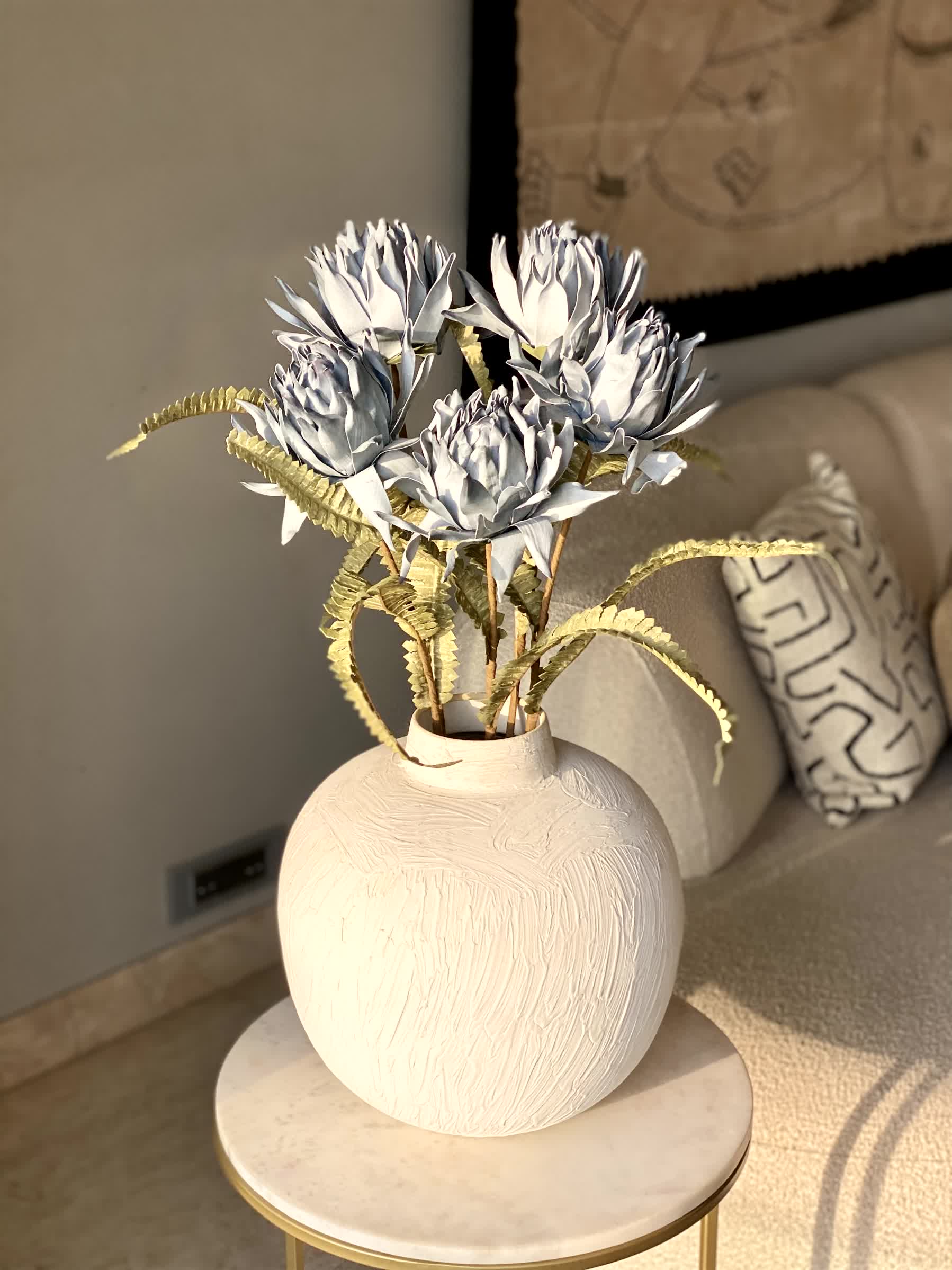 Artificial May Portea Flower Stem - Blue (One Stem)