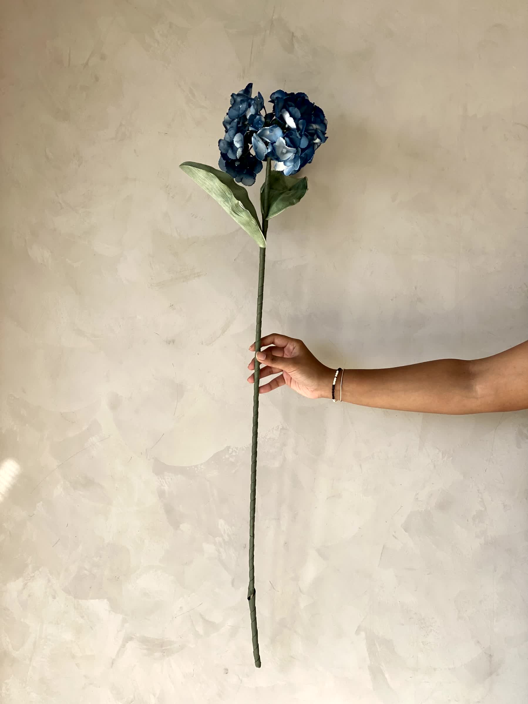 Artificial Hydrangea Flower Stem - Blue Ombre (One Stem)