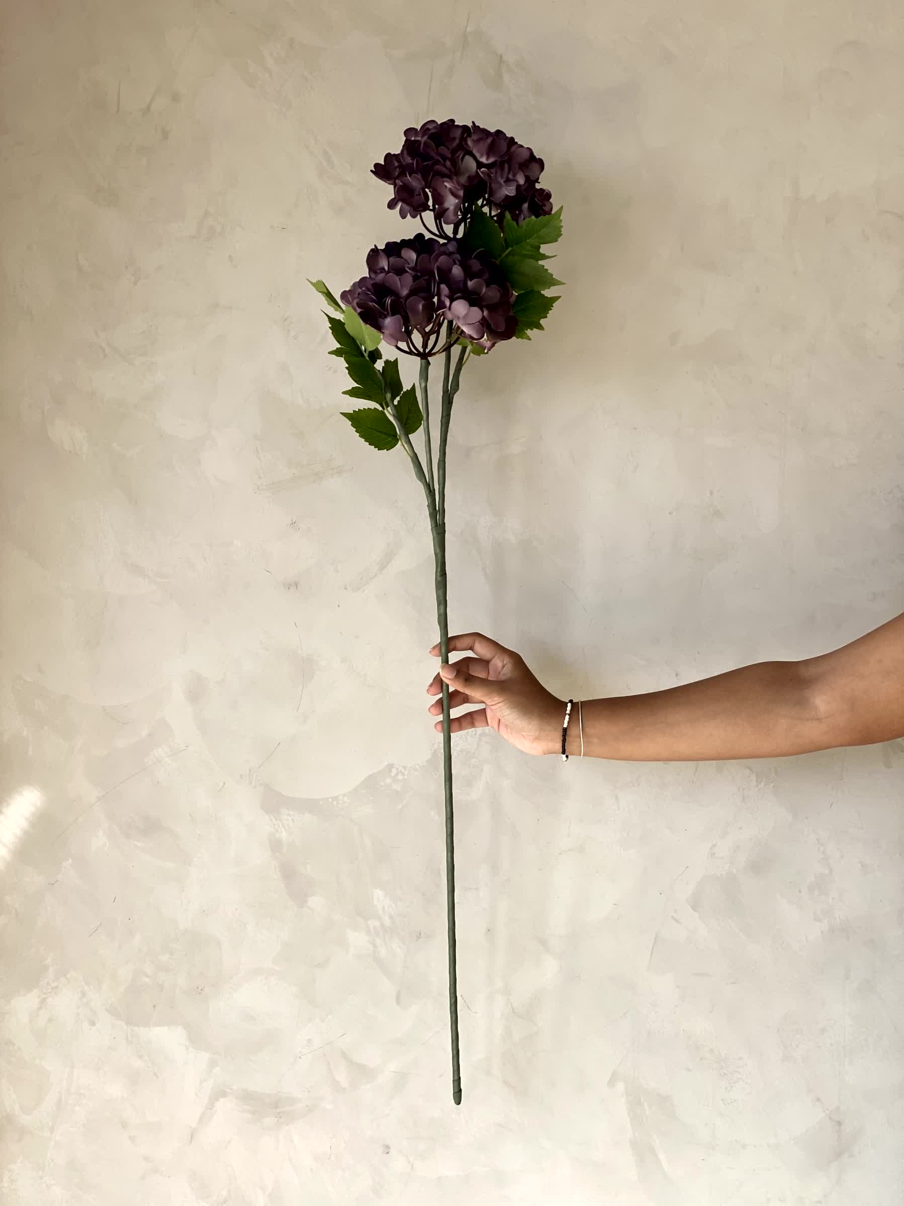 Artificial Mophead Flower Stem - Lavender Ombre (One Stem)