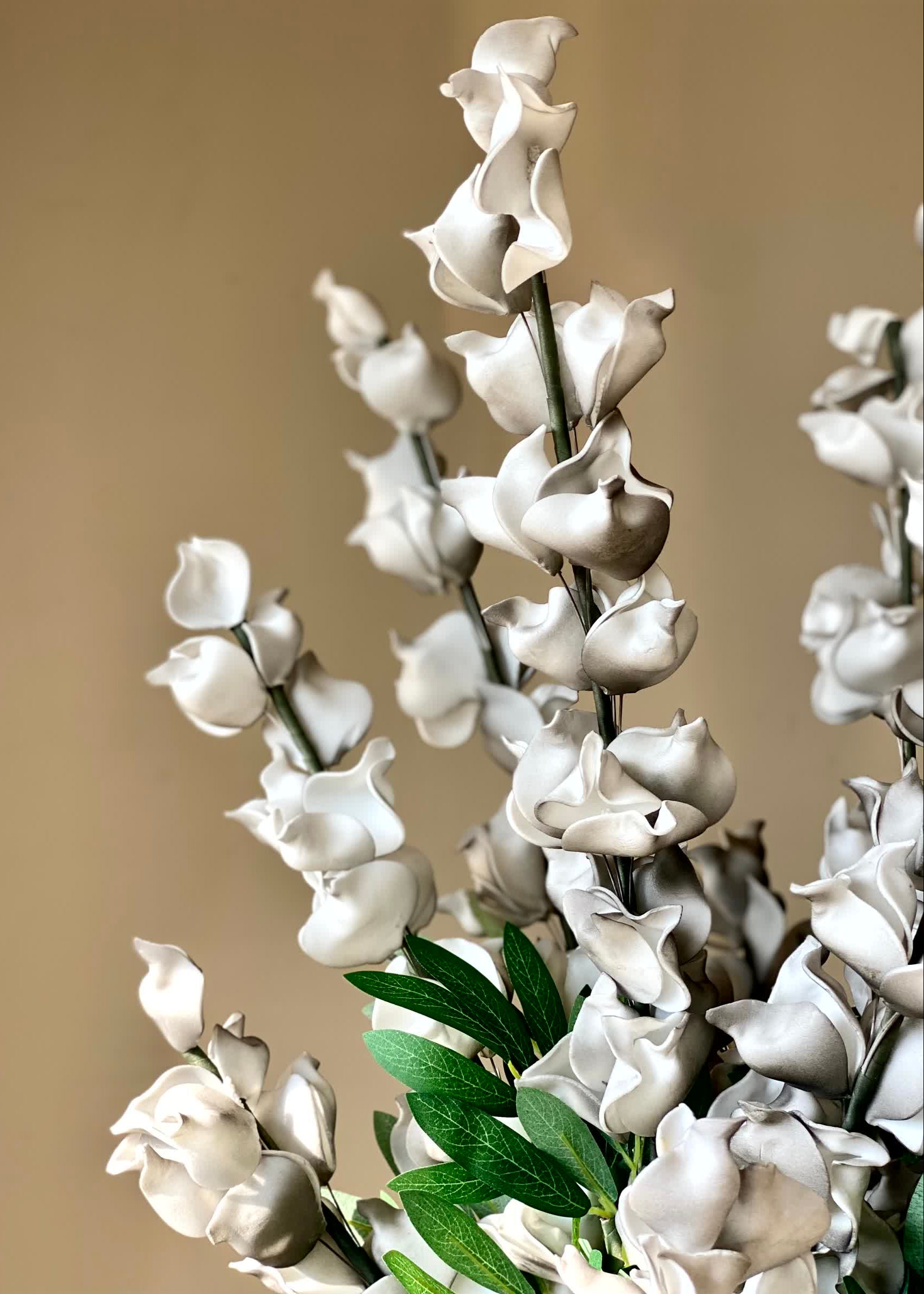 Artificial Dragon Flower Stem - Grey Ombre (One Stem)