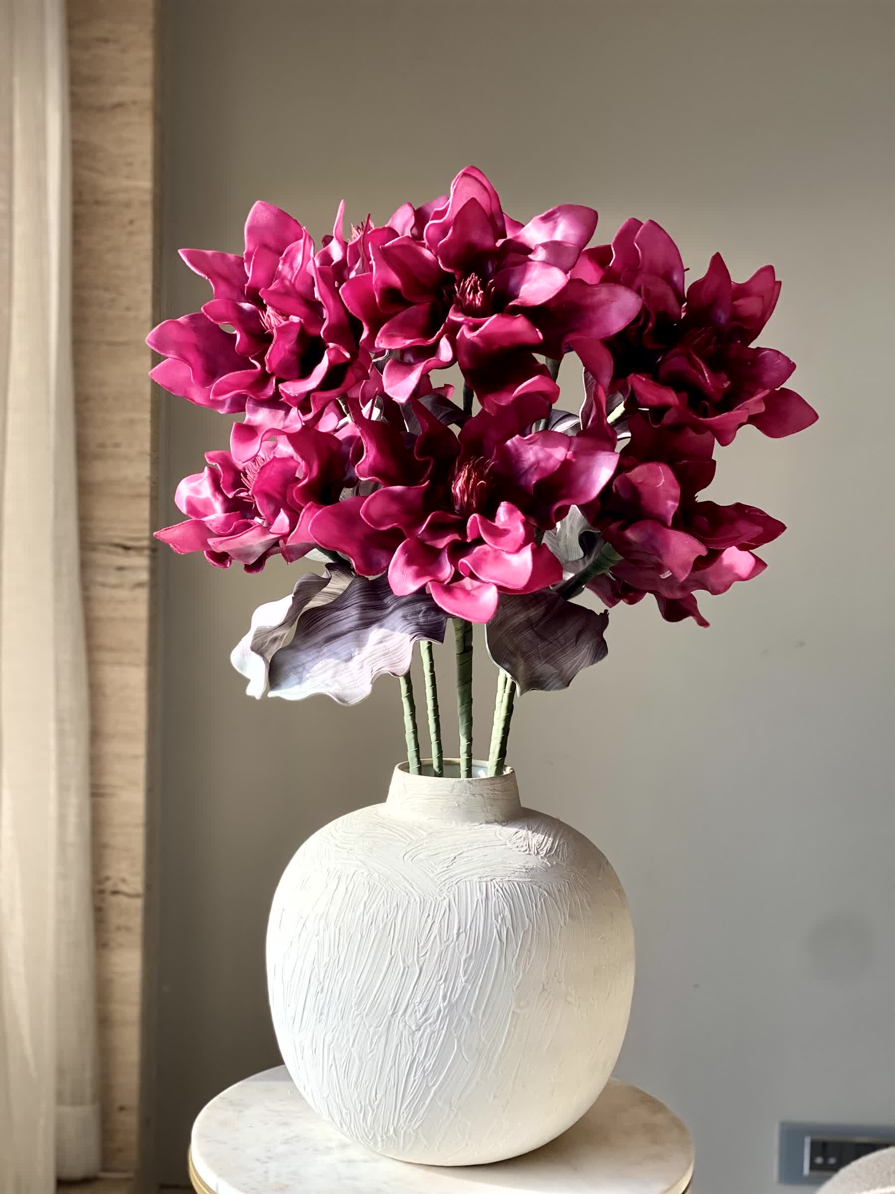 Artificial Dahlia Flower Stem - Fuchsia Ombre (One Stem)