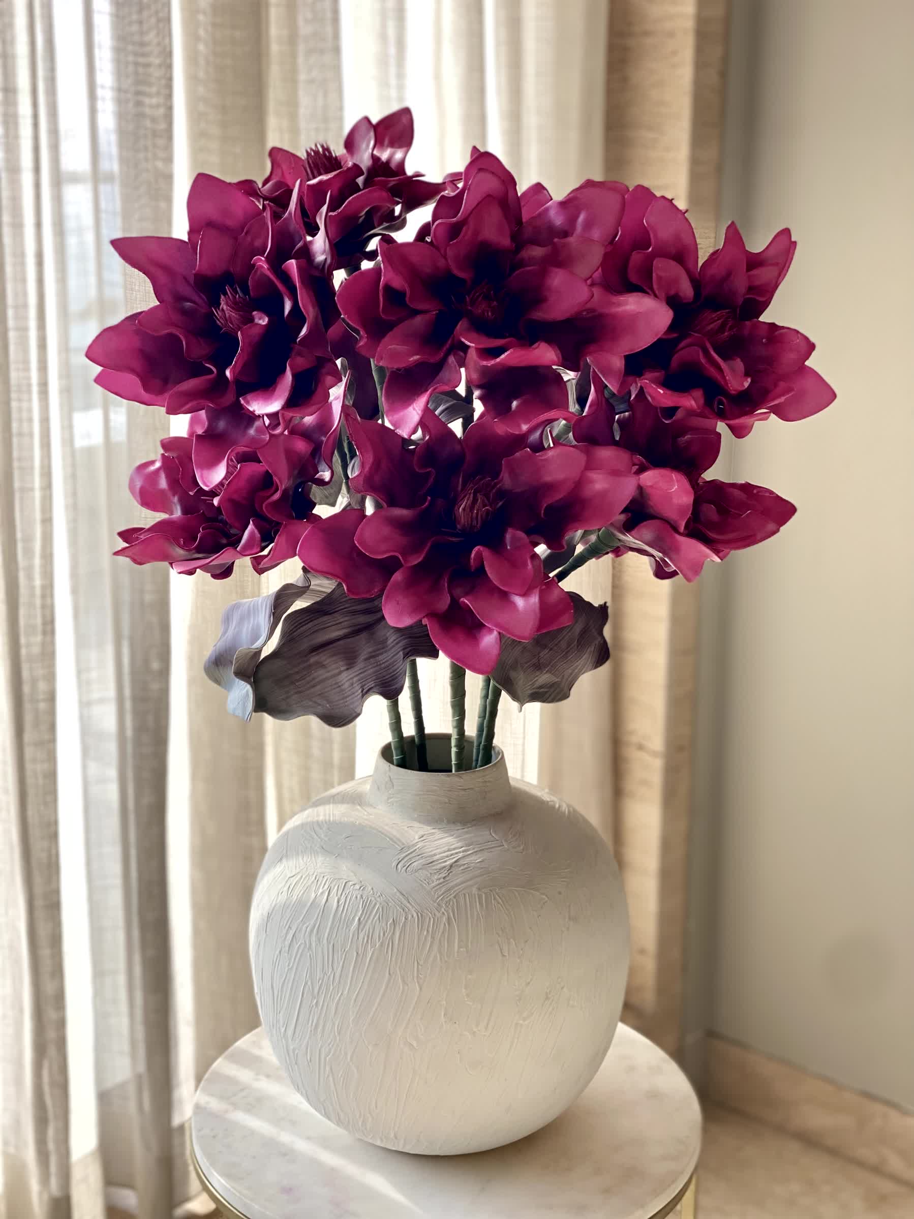 Artificial Dahlia Flower Stem - Fuchsia Ombre (One Stem)