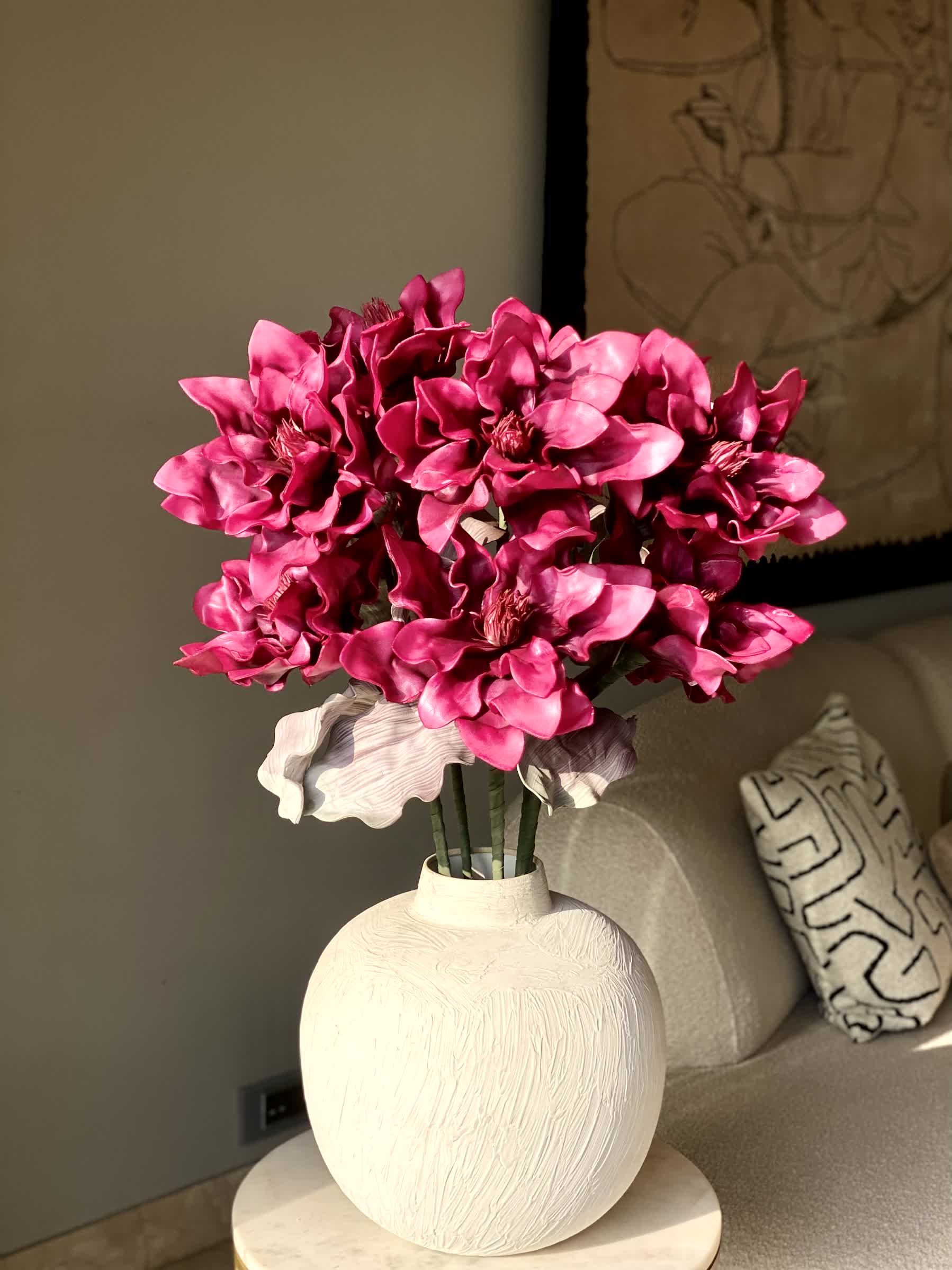Artificial Dahlia Flower Stem - Fuchsia Ombre (One Stem)