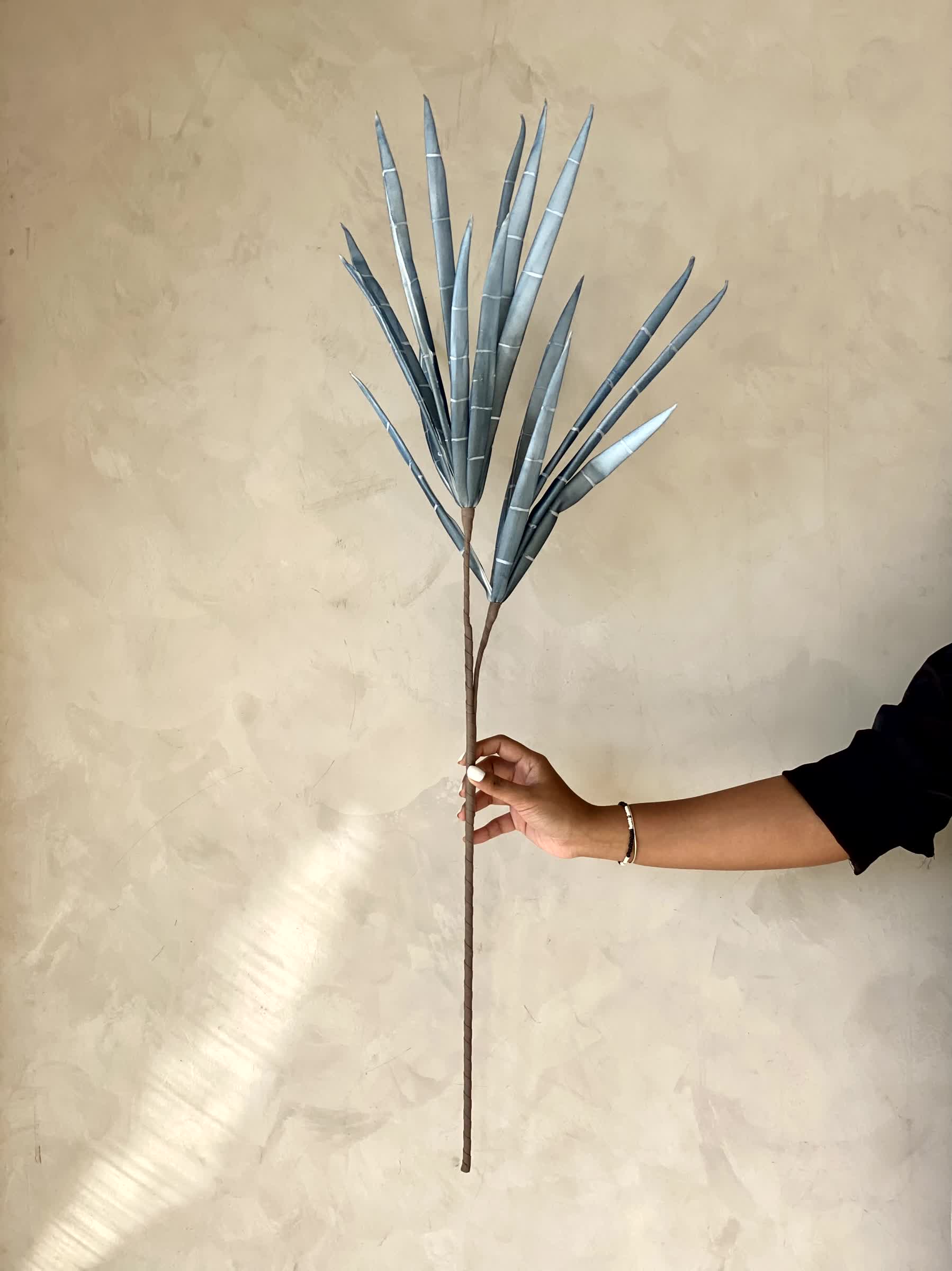 Artificial Bamboo Stalks - Blue Ombre (One Stem)