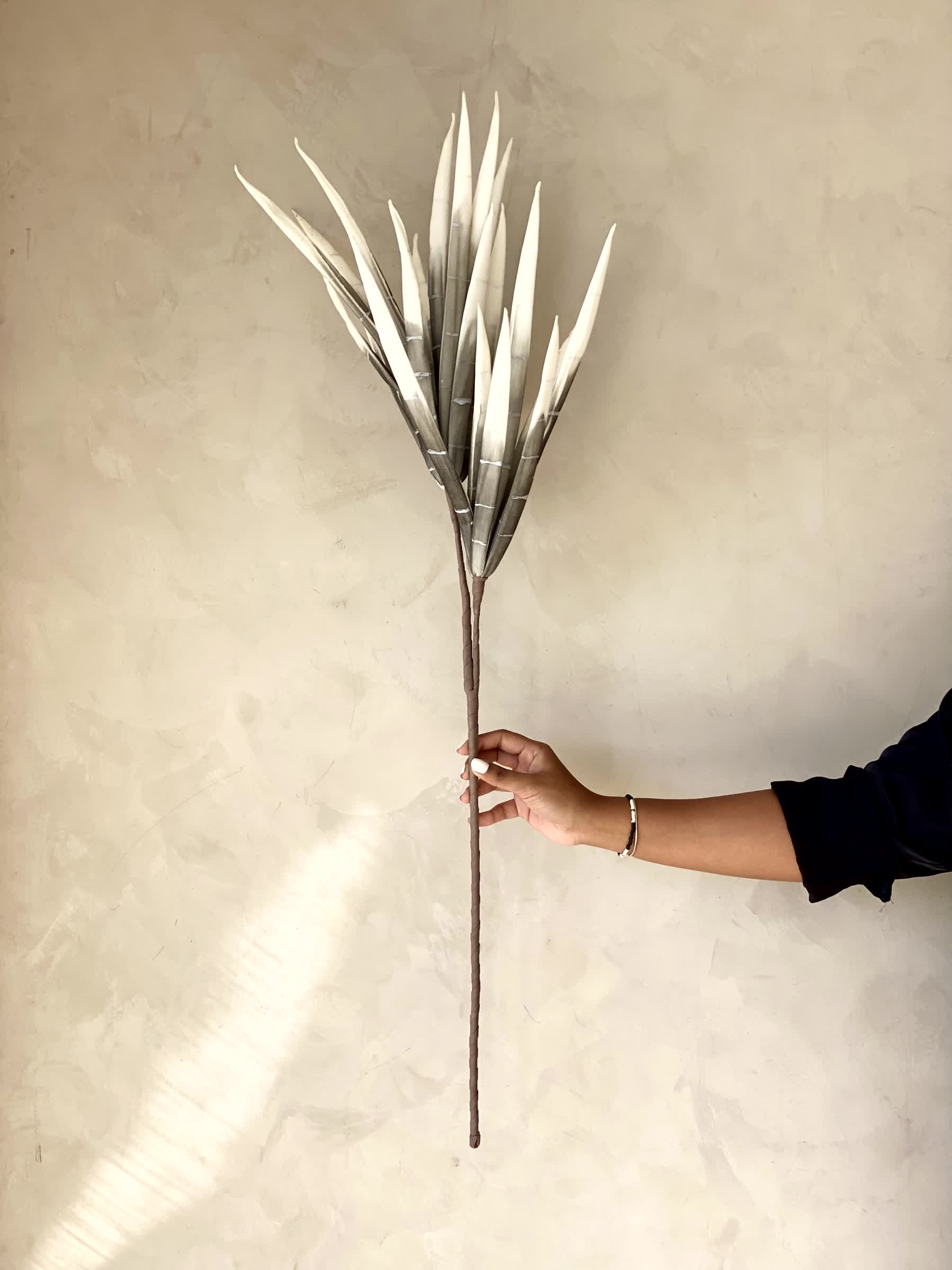 Artificial Bamboo Stalks - Grey Ombre (One Stem)