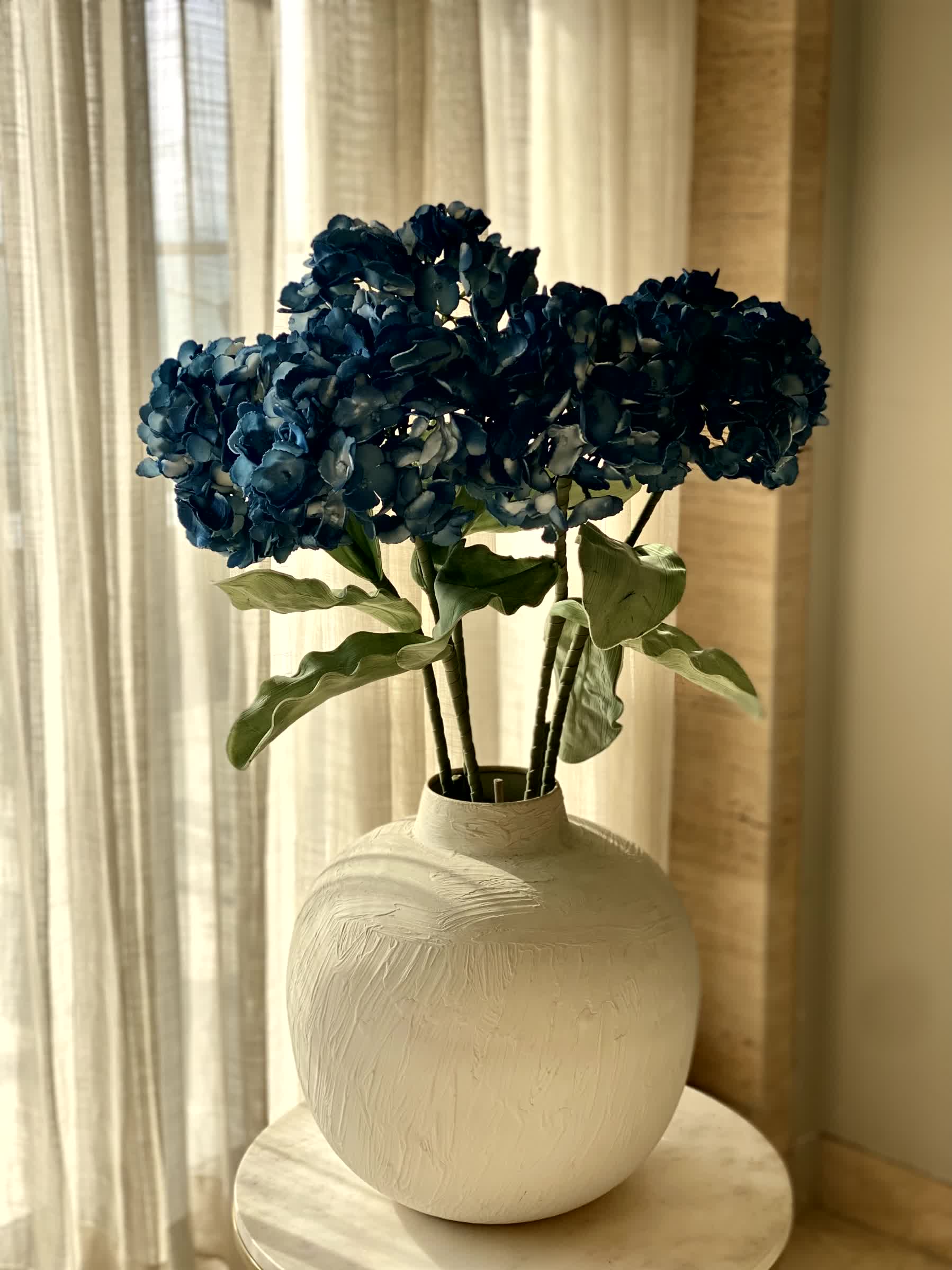 Artificial Hydrangea Flower Stem - Blue Ombre (One Stem)