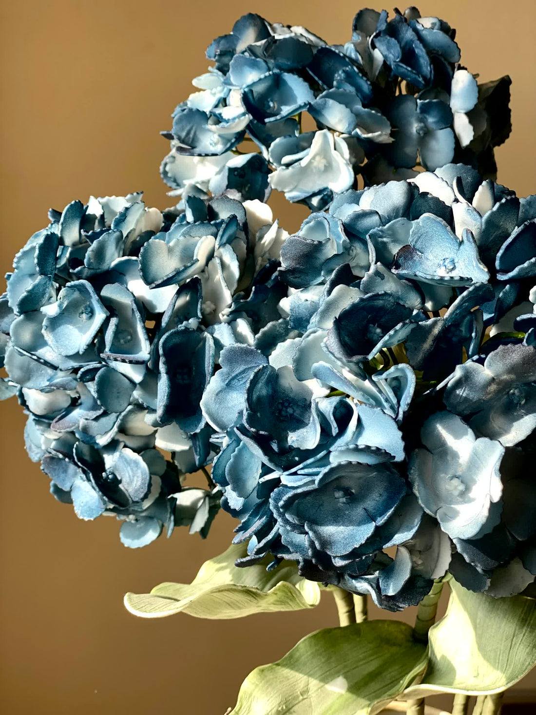 Artificial Hydrangea Flower Stem - Blue Ombre (One Stem)