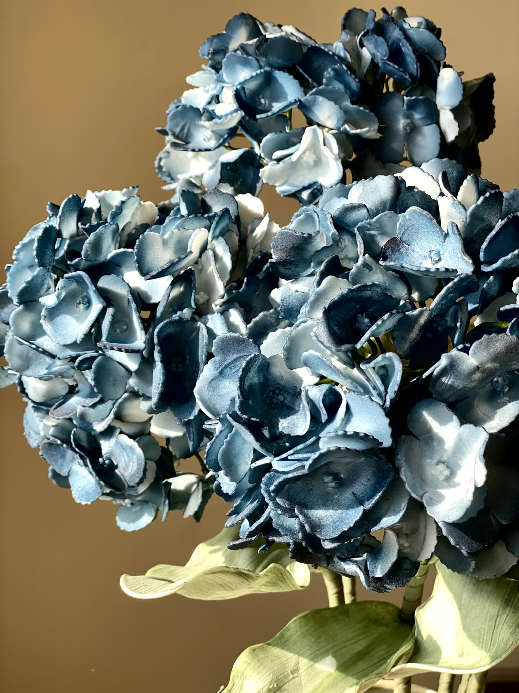 Artificial Hydrangea Flower Stem - Blue Ombre (One Stem)