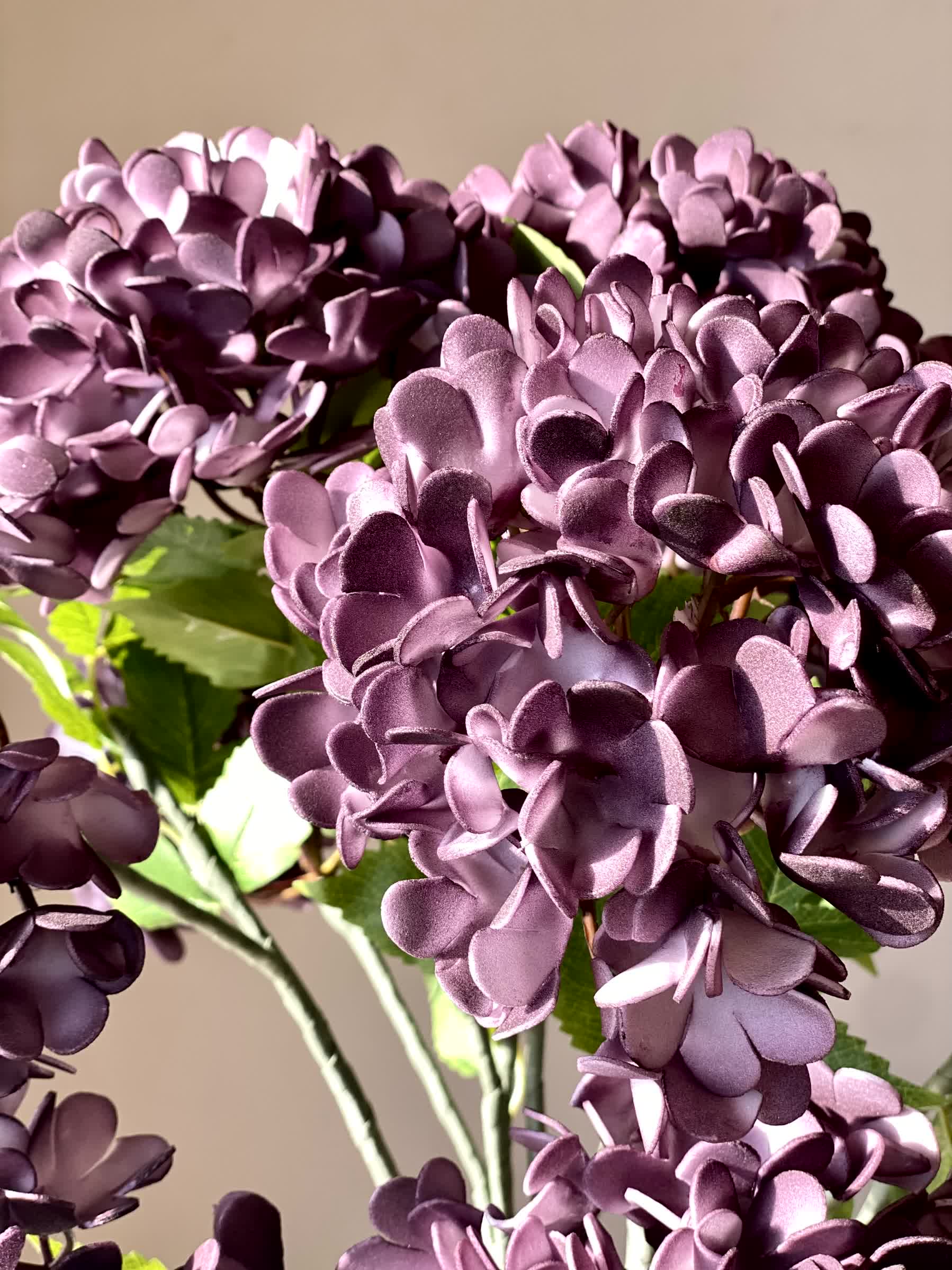Artificial Mophead Flower Stem - Lavender Ombre (One Stem)