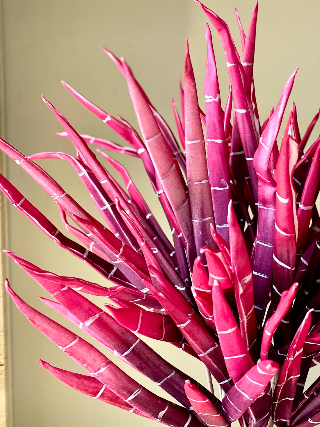 Artificial Bamboo Stalks - Fuchsia Ombre (One Stem)