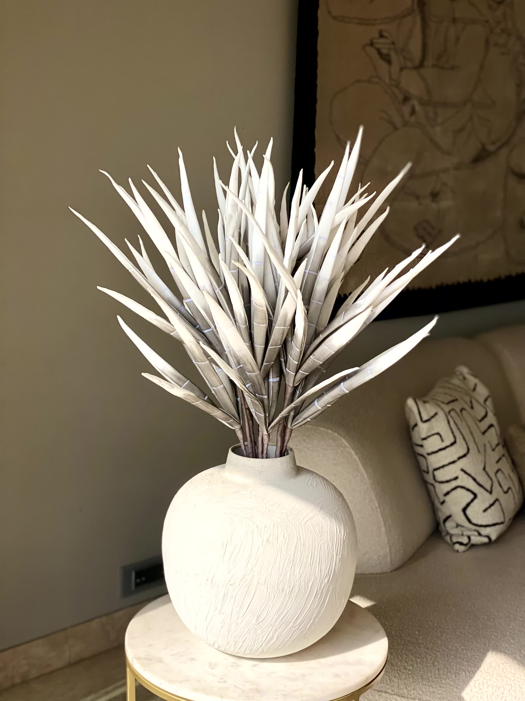 Artificial Bamboo Stalks - Grey Ombre (One Stem)