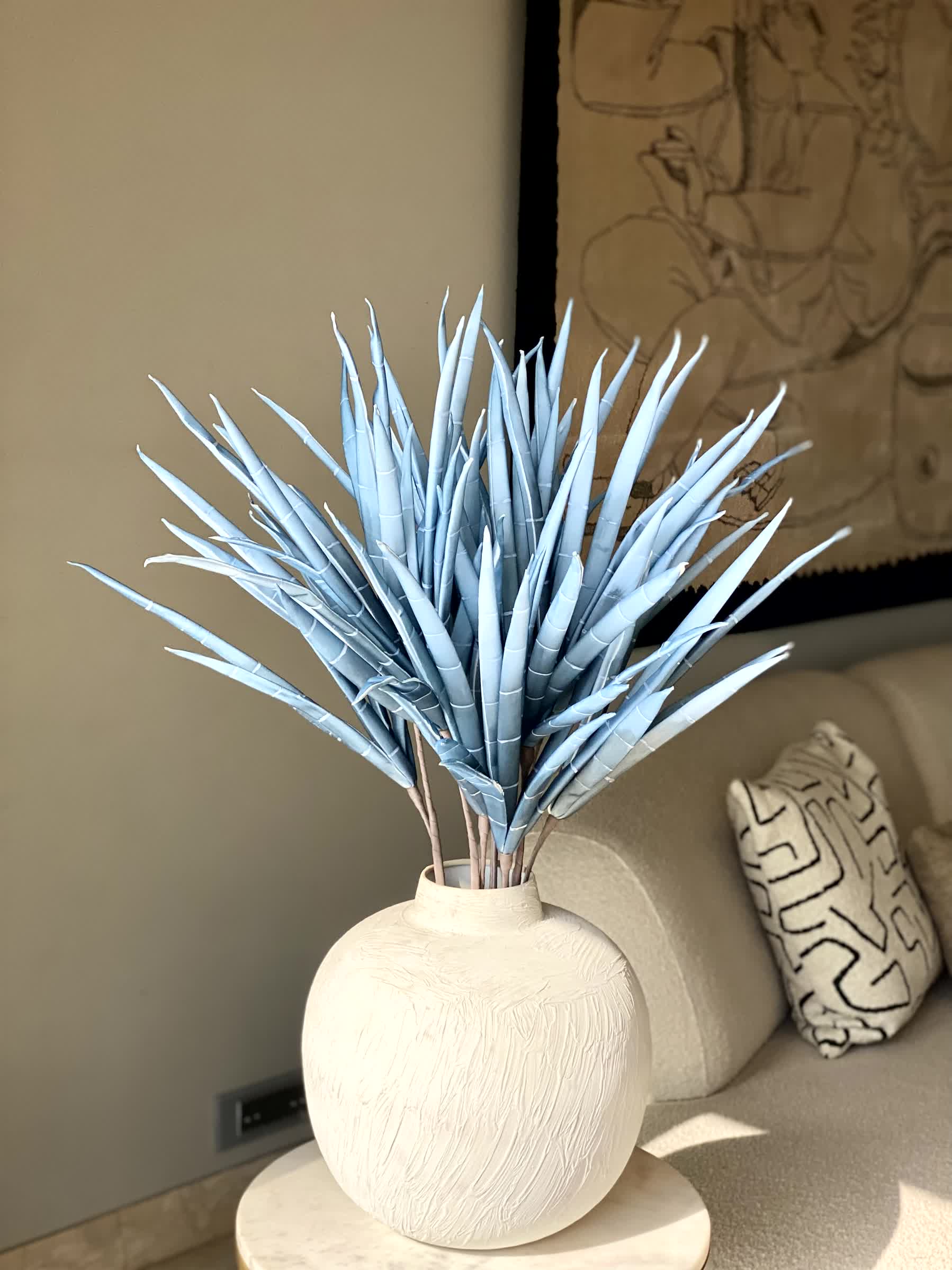 Artificial Bamboo Stalks - Blue Ombre (One Stem)