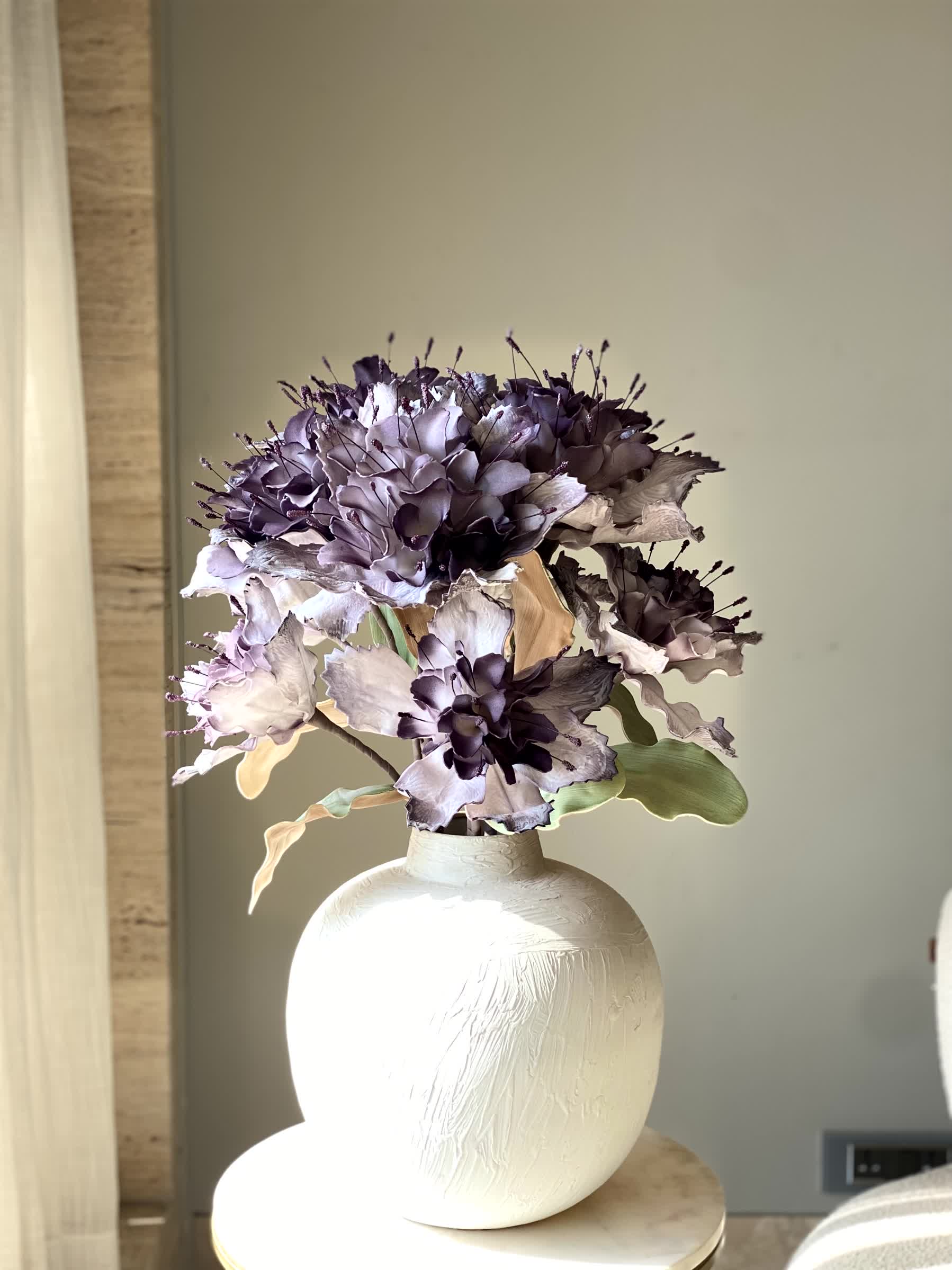 Artificial Rose Bay Flower Stem - Lavender Ombre (One Stem)