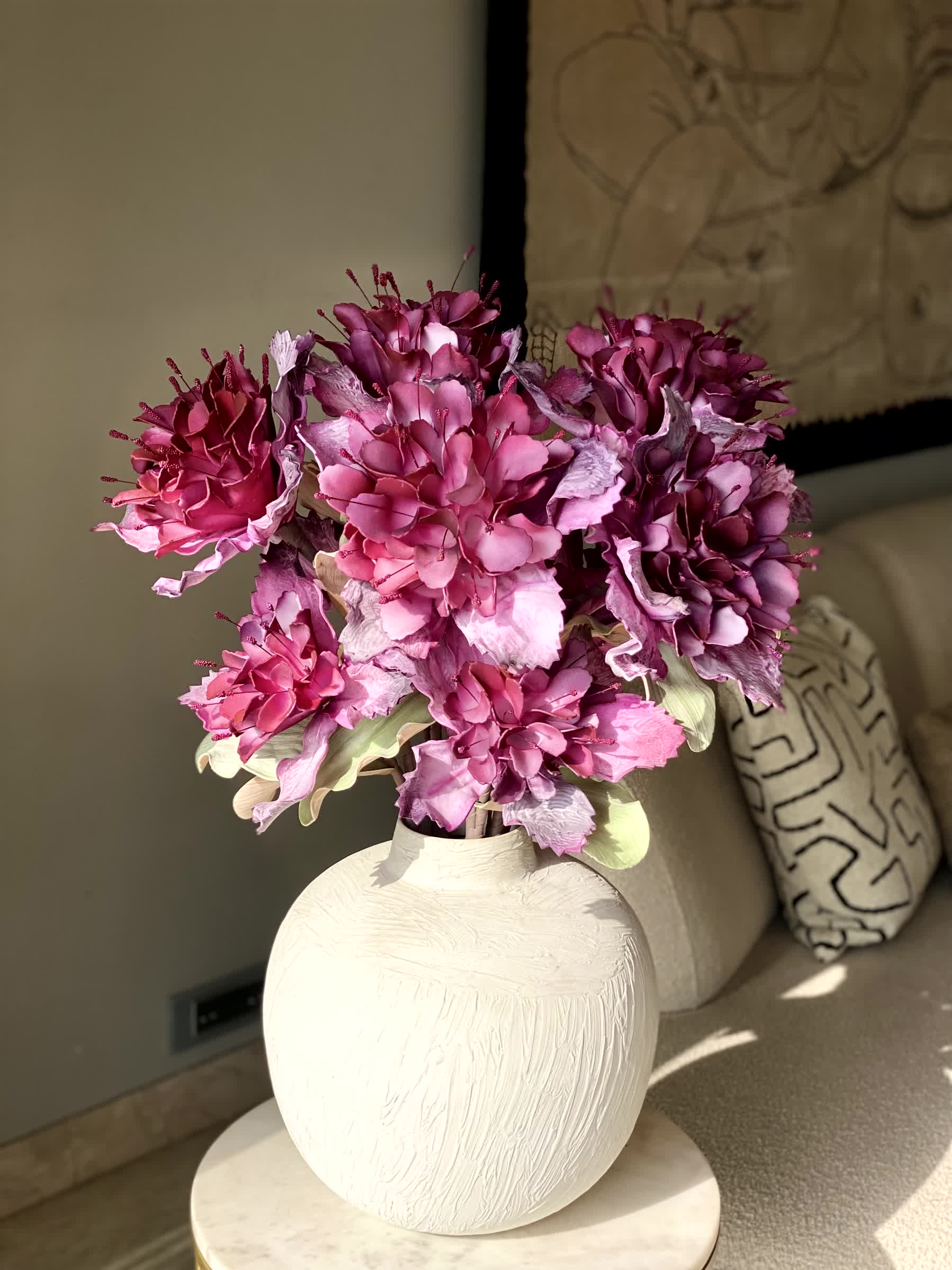 Artificial Rose Bay Flower Stem - Magenta Ombre (One Stem)