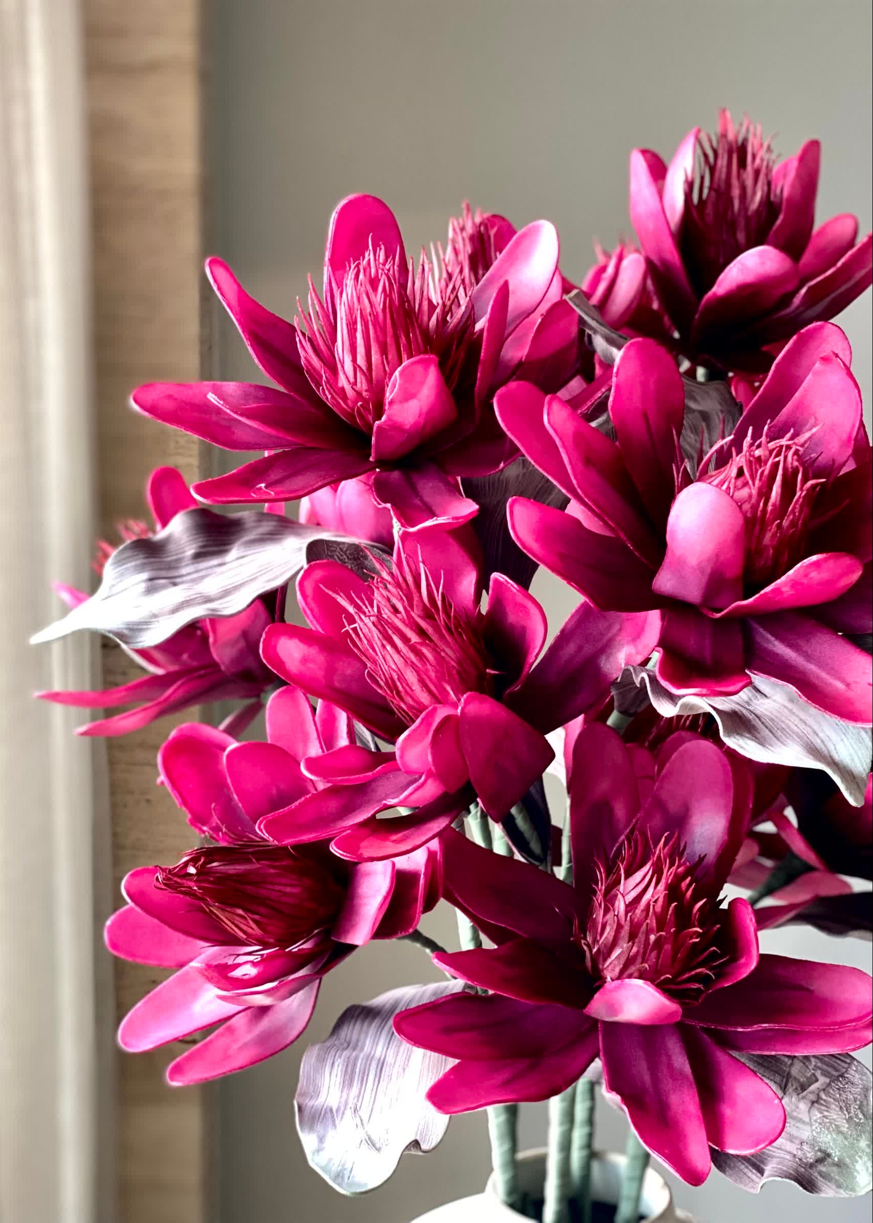 Artificial Corolla Flower Stem - Magenta Ombre (One Stem)