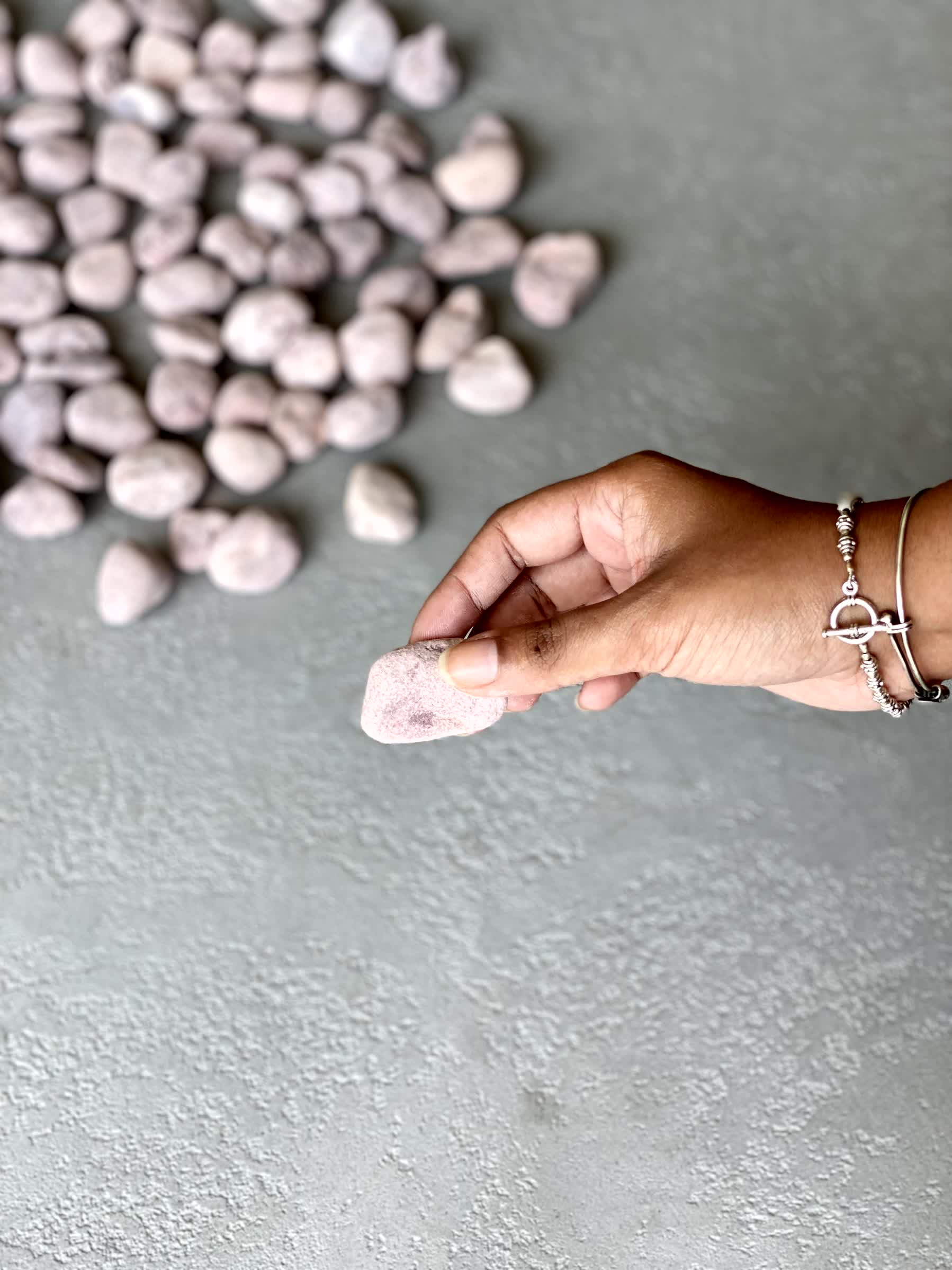 Pink Granite Pebbles - Pack of 2