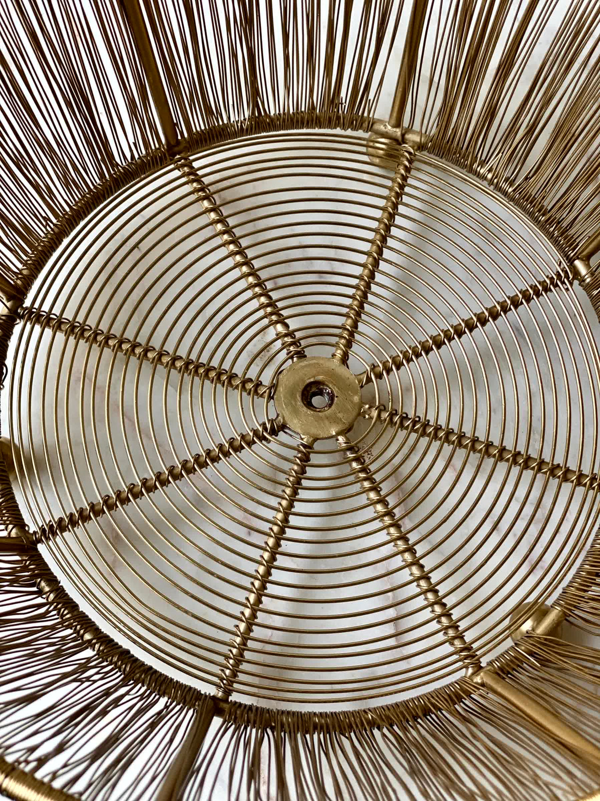 Alora Gold Two-Tier Fruit Basket