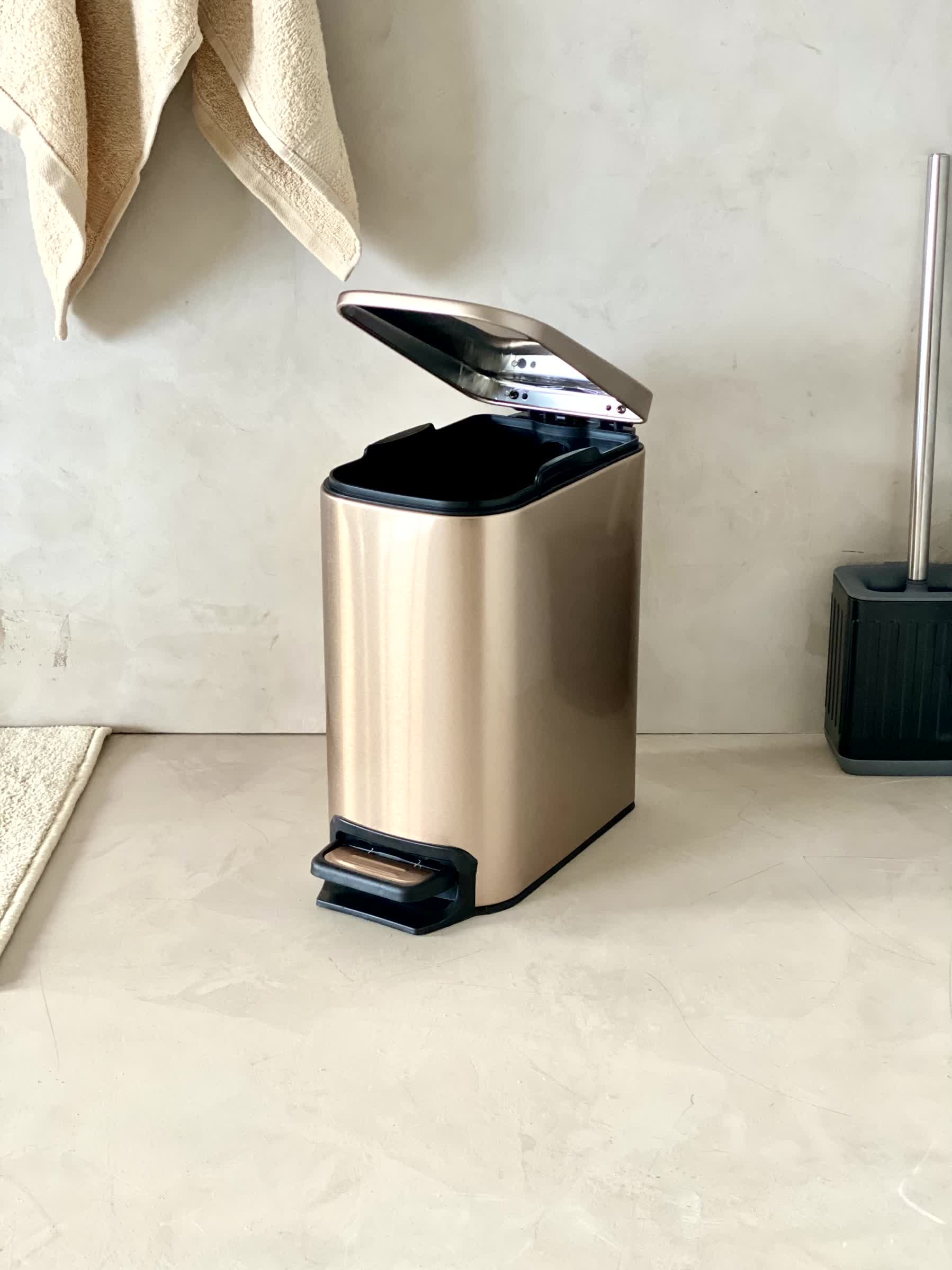 Metallic Rosegold Dustbin - 6L
