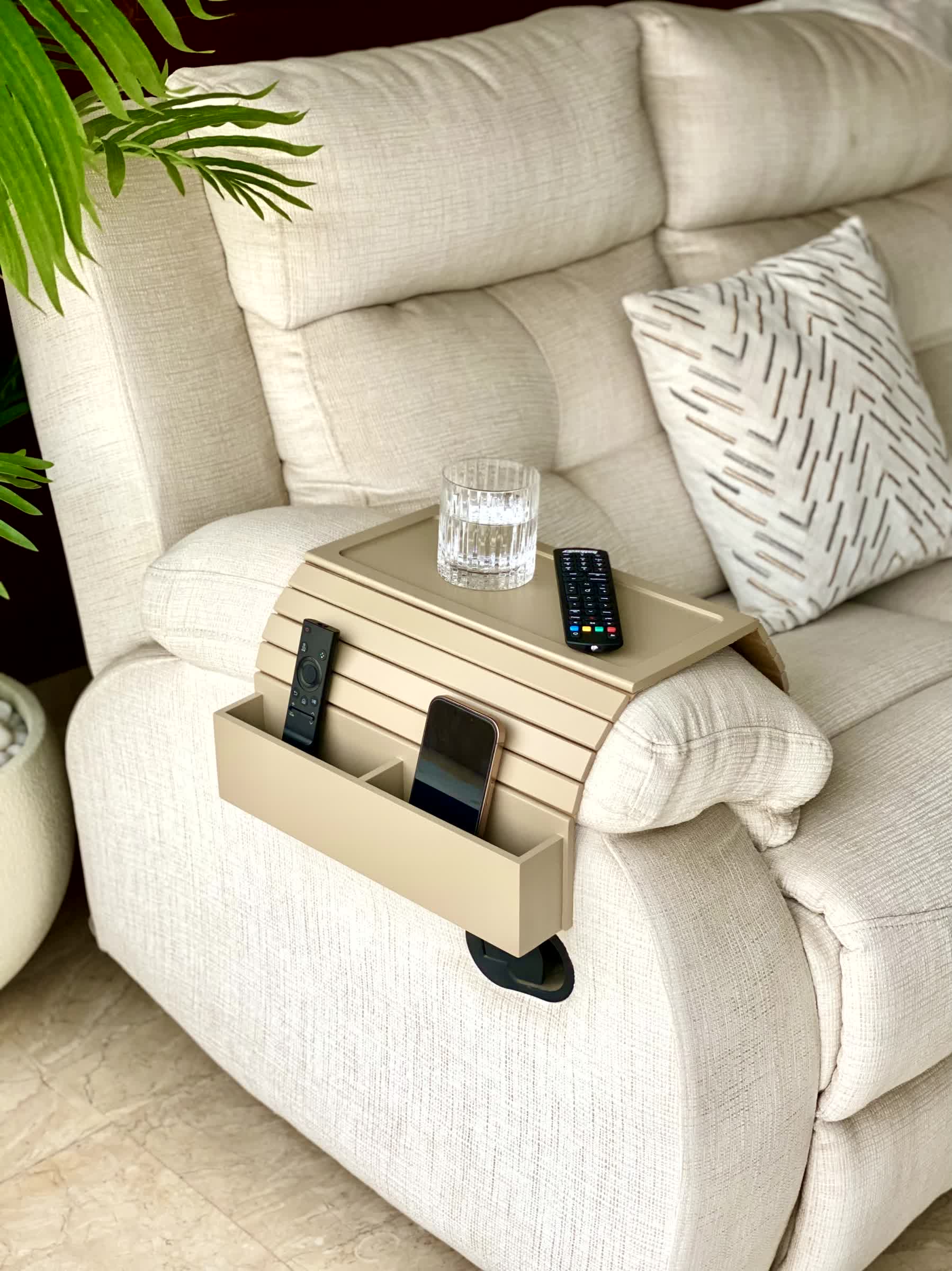Multipurpose Sofa Armrest - Beige
