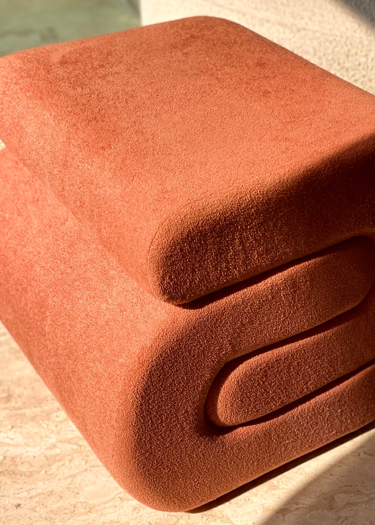 S-Boucle Pouffe - Orange
