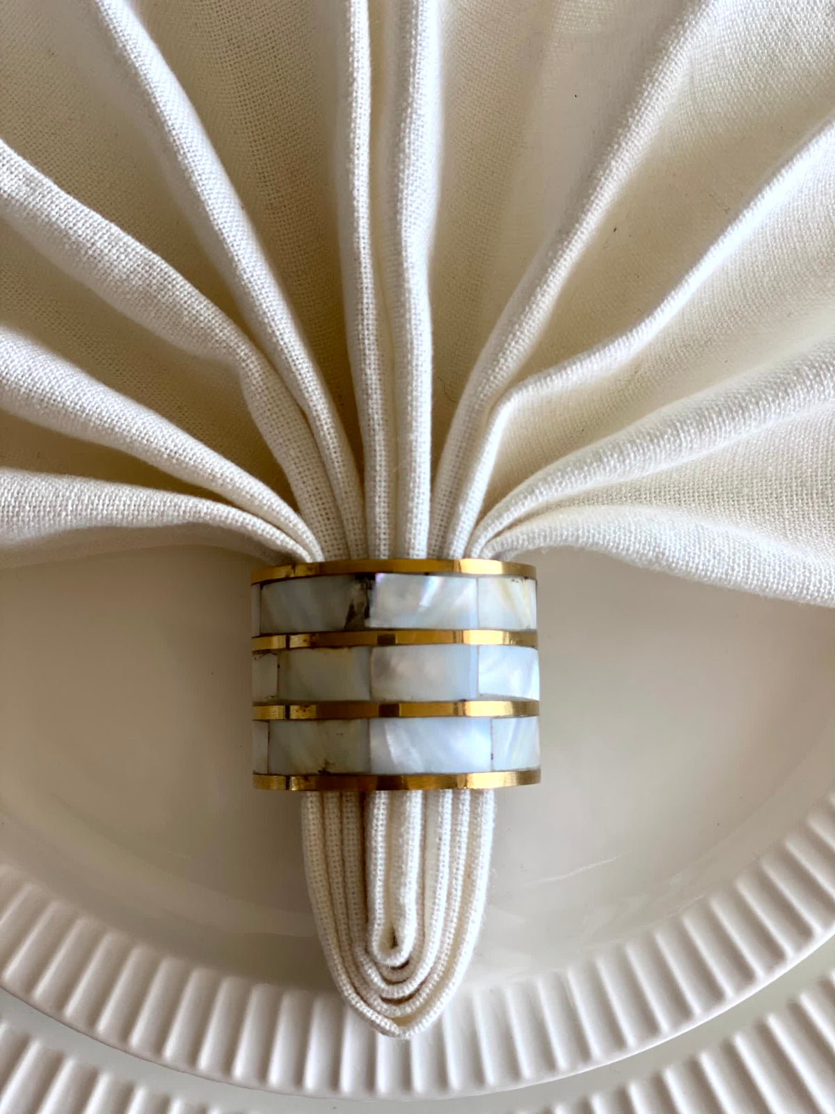 Golden Rhythm Napkin Rings - Set of 6