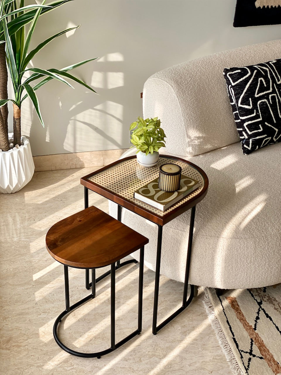 Kovo Rattan Nesting Tables - Set of 2