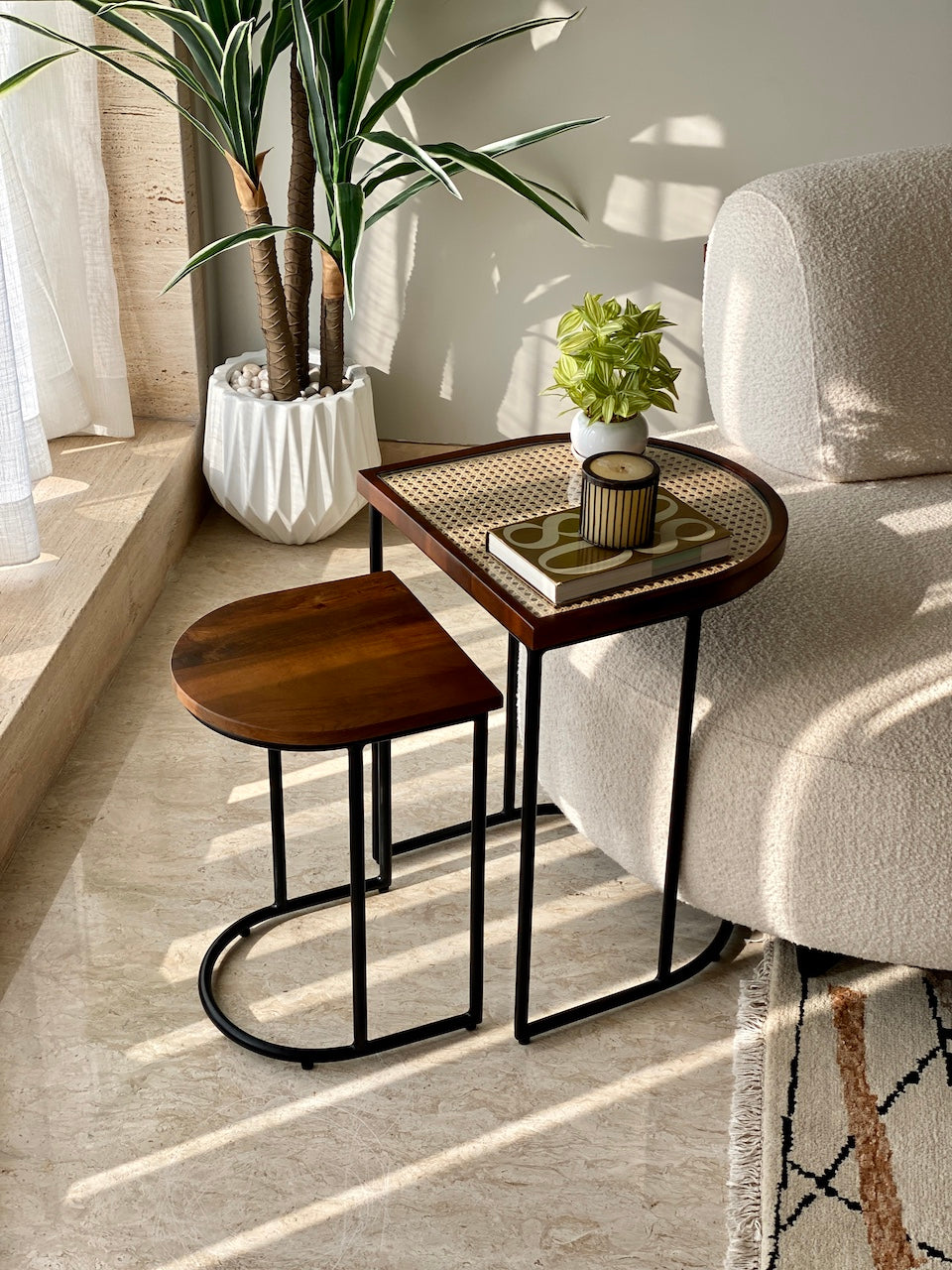 Kovo Rattan Nesting Tables - Set of 2