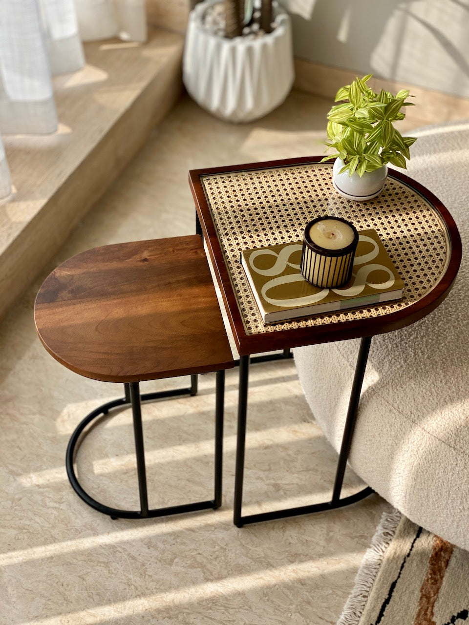 Kovo Rattan Nesting Tables - Set of 2
