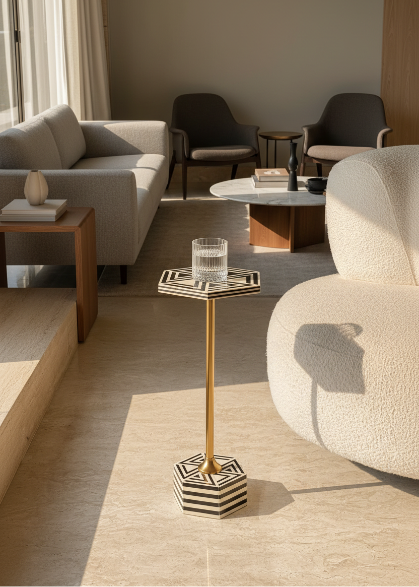 Cairo Inlay Drink Table