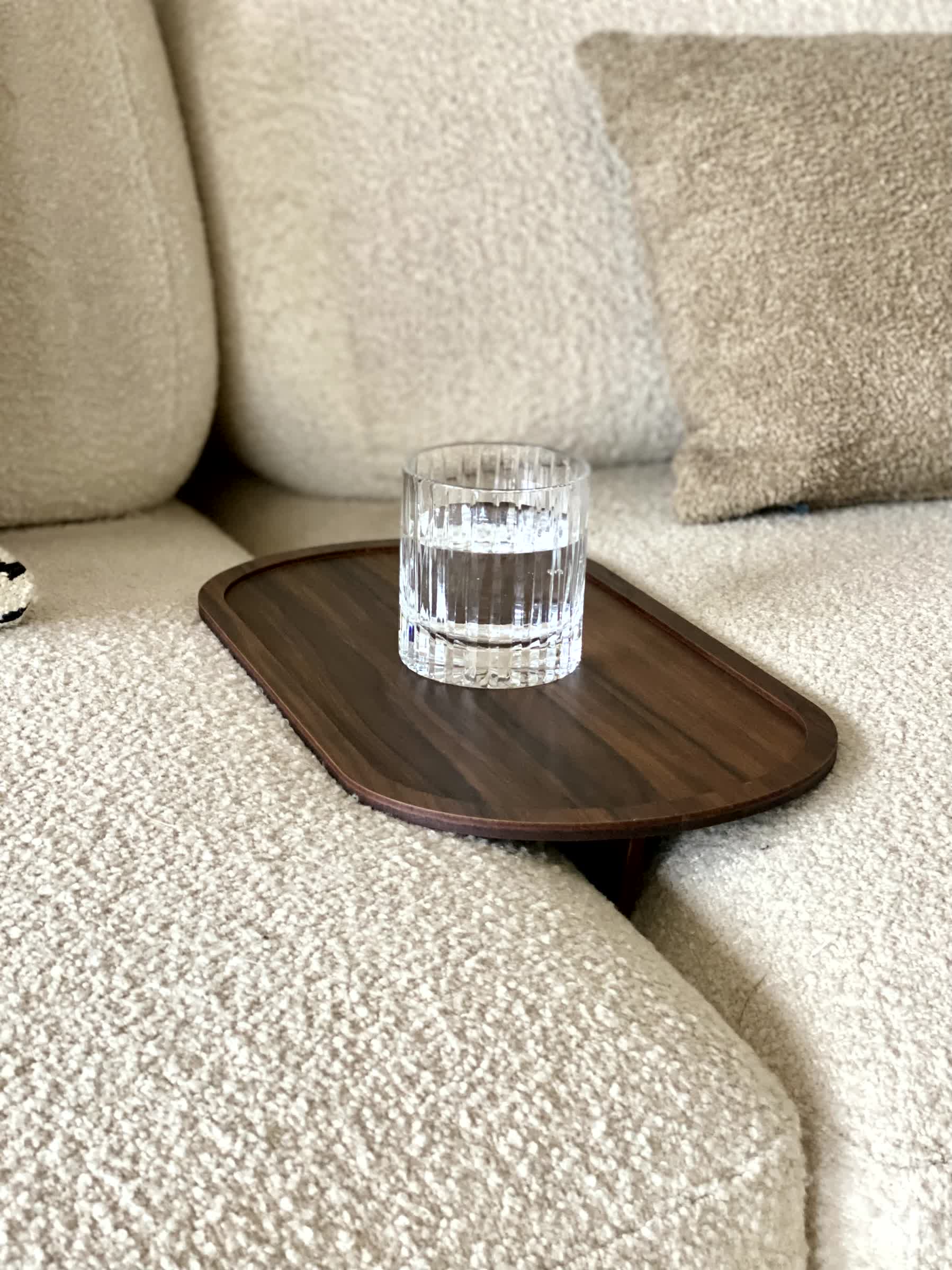 Elm Sofa Tray - Dark brown