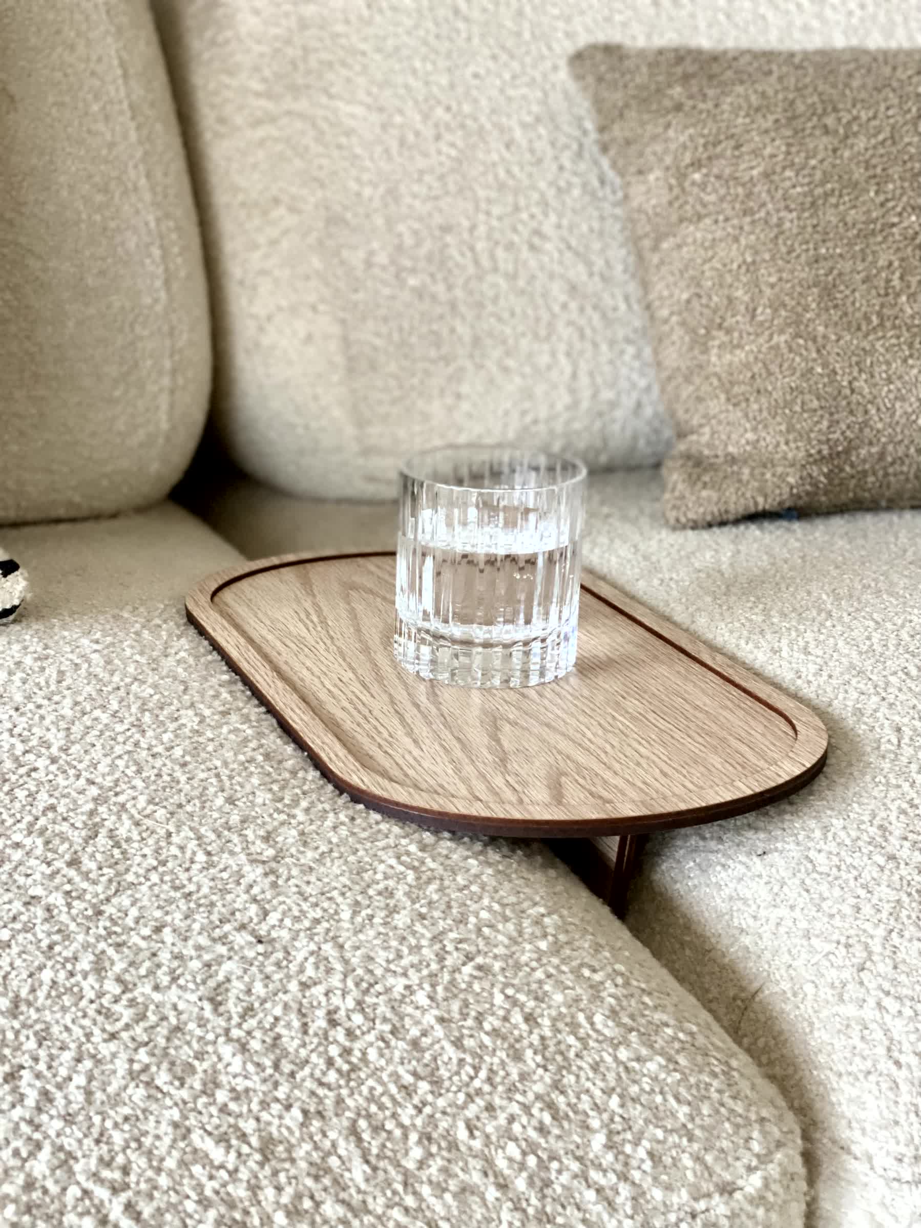 Elm Sofa Tray - Cream